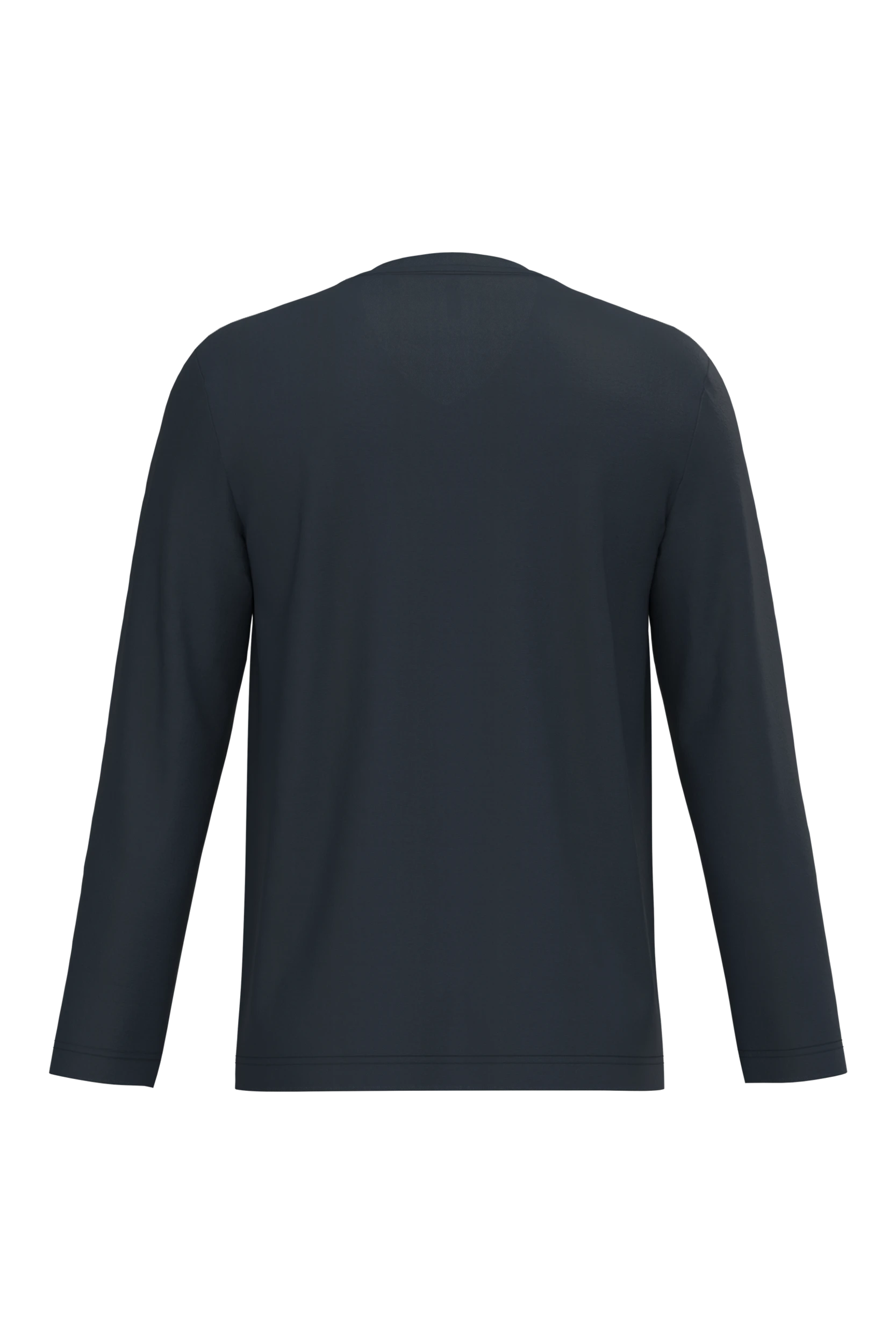 T-shirt col v manches longues marine