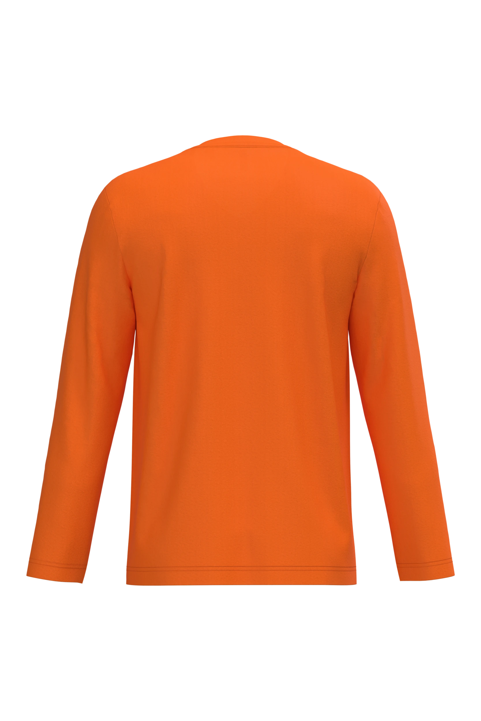 T-shirt col v manches longues orange