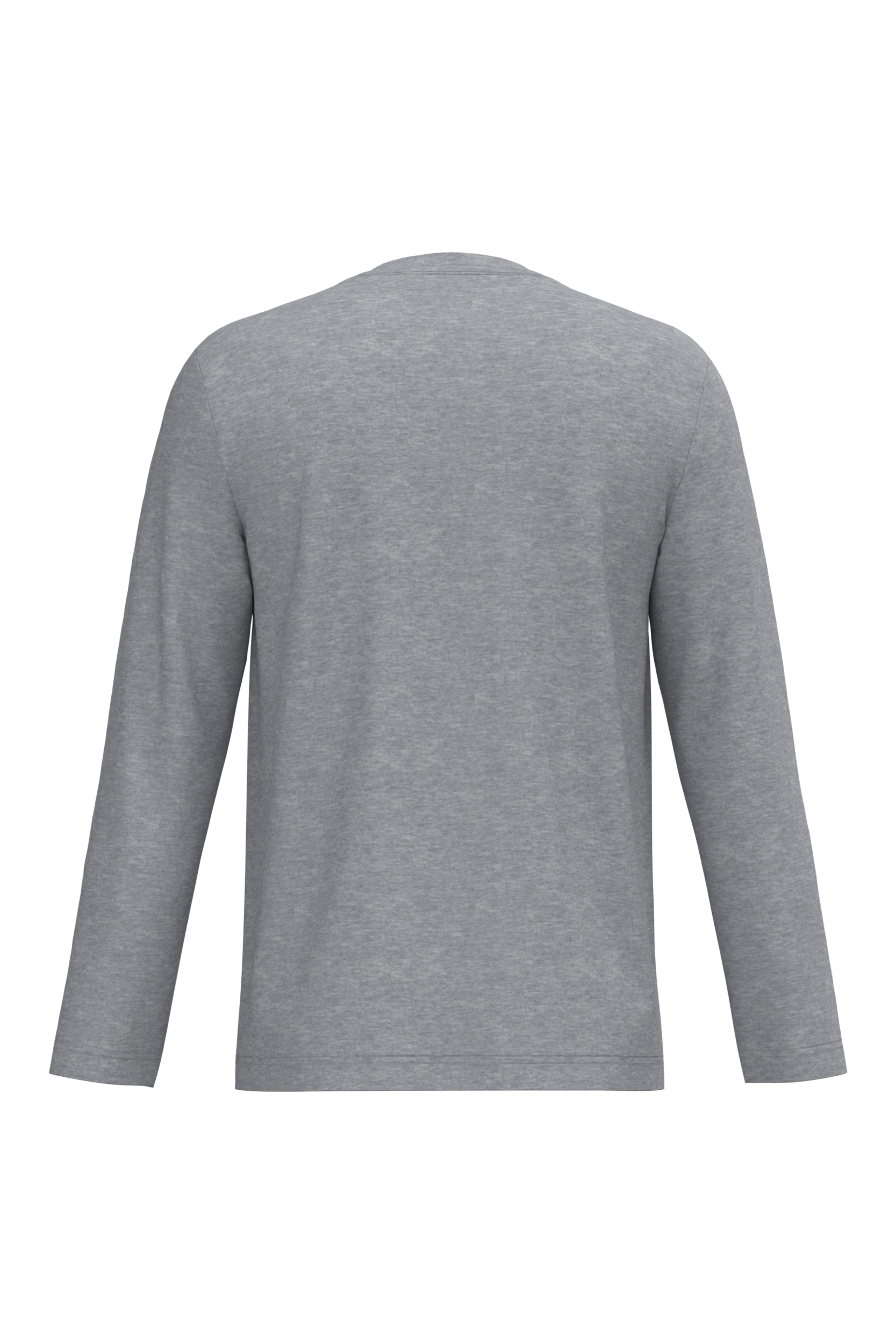T-shirt col v manches longues gris