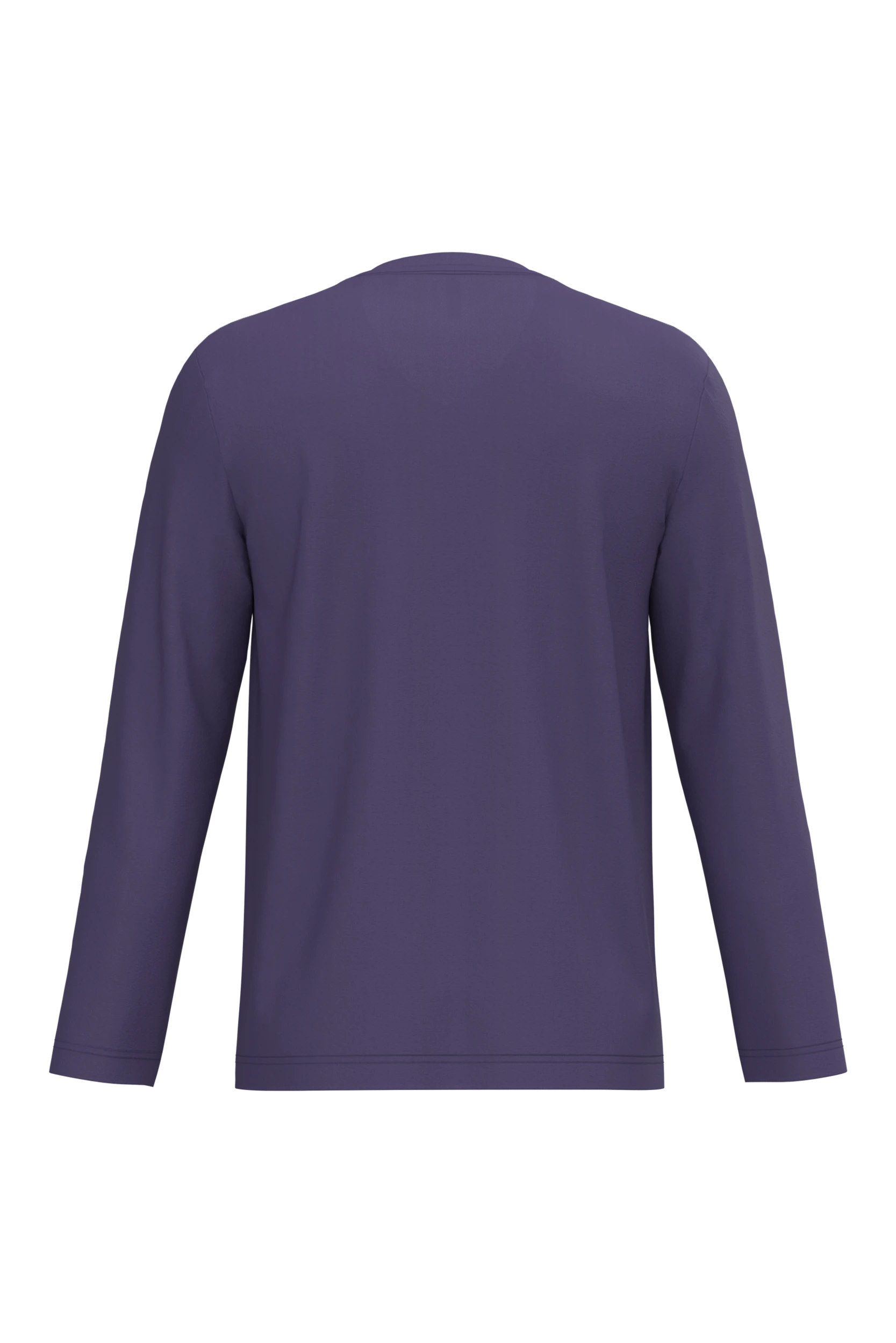 T-shirt col v manches longues violet
