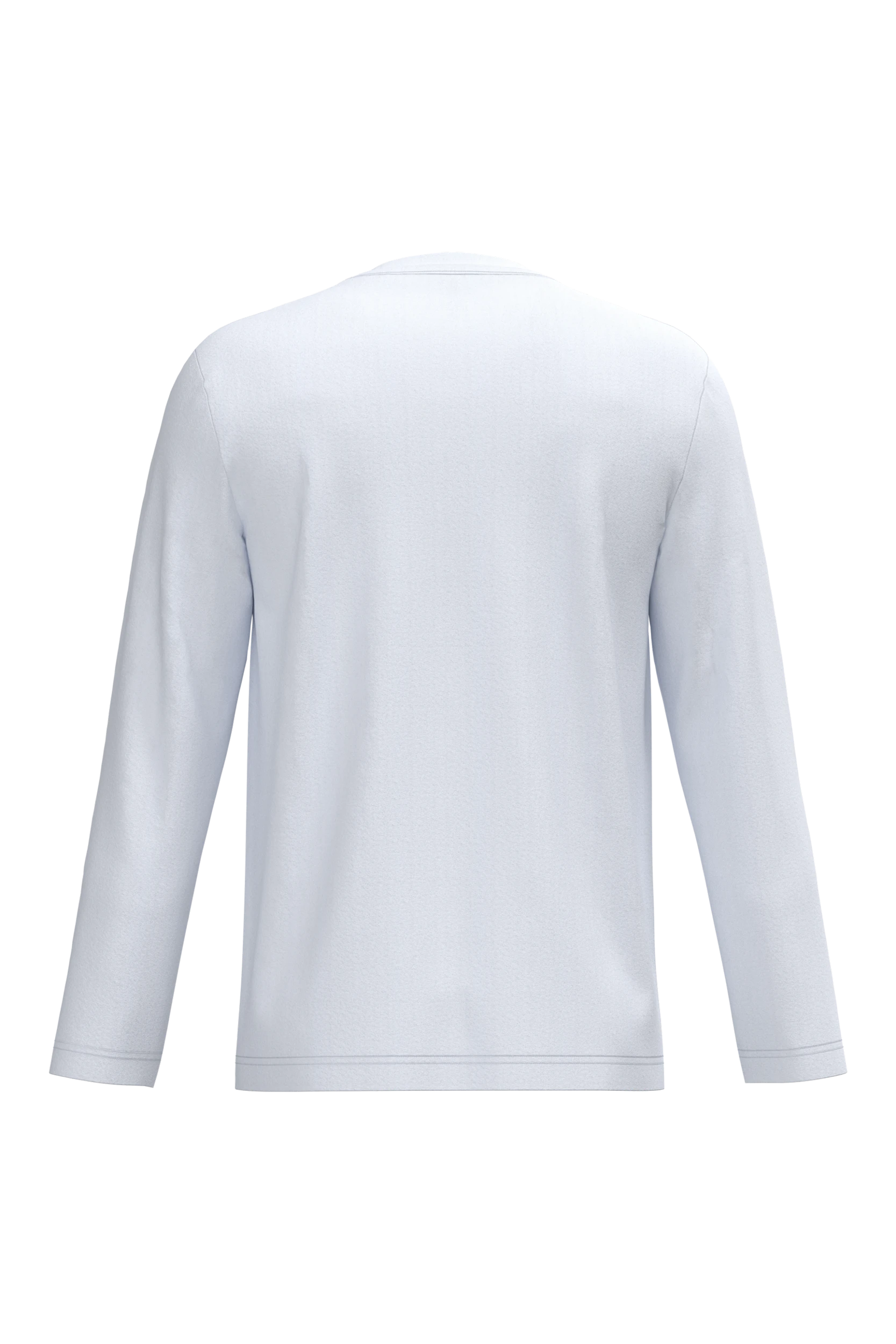 T-shirt col v manches longues blanc