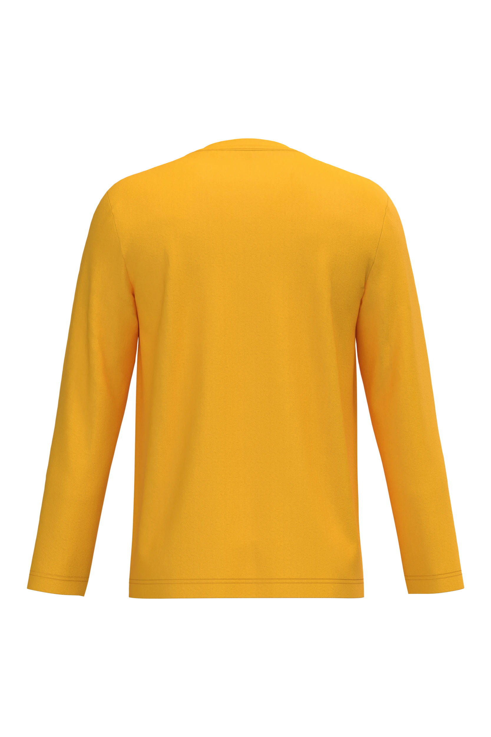 T-shirt col v manches longues jaune