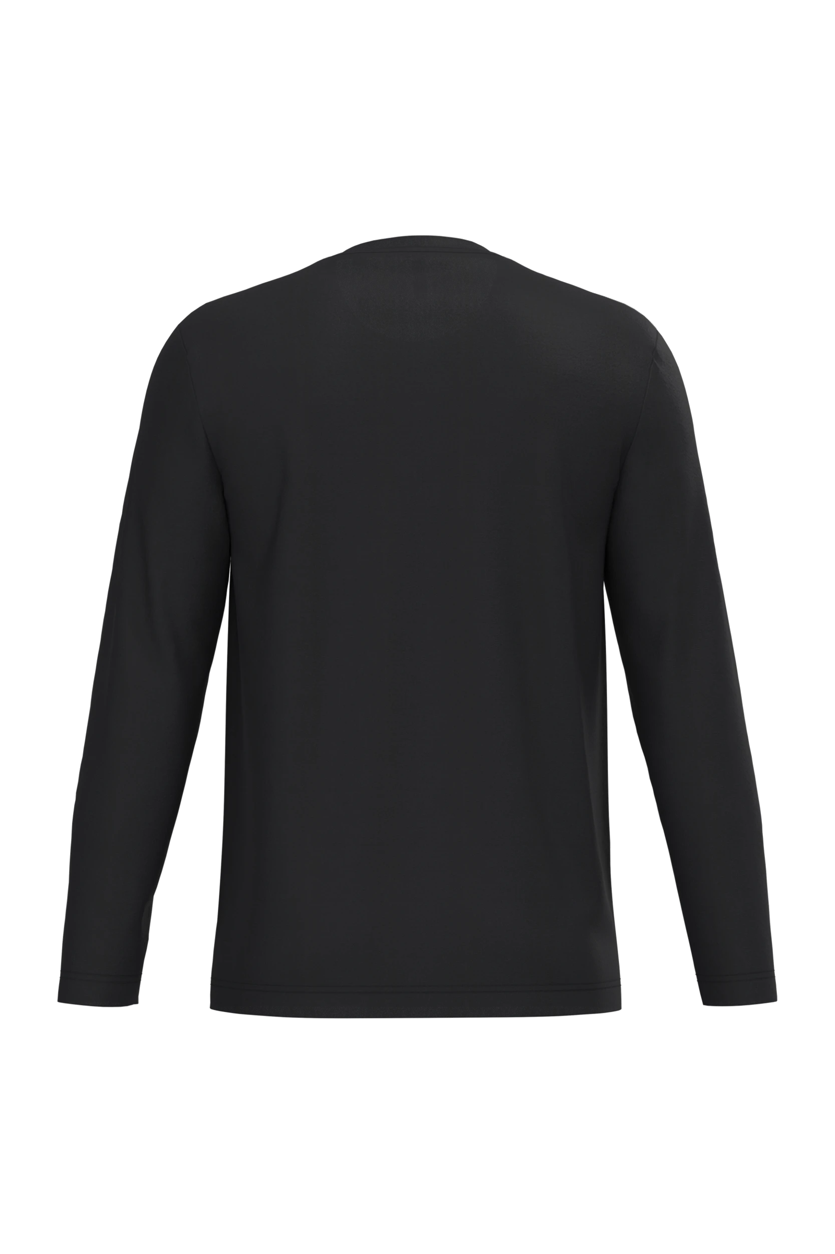 T-shirt col rond manches longues noir