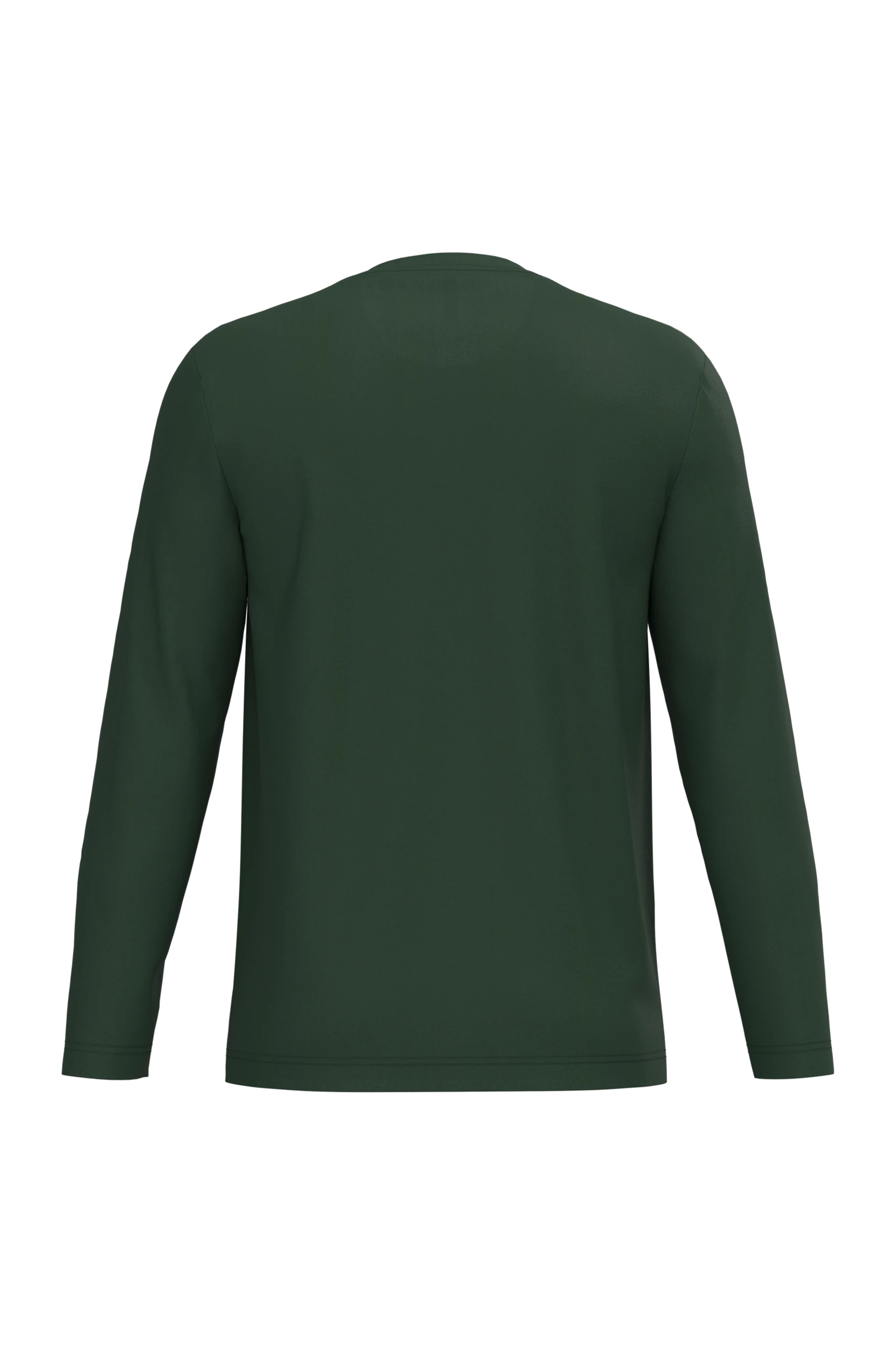 T-shirt col rond manches longues vert forêt