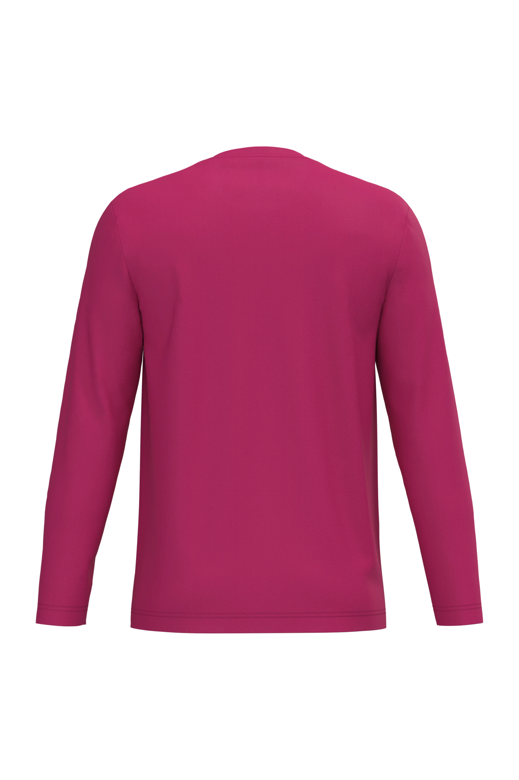T-shirt col rond manches longues fuchsia