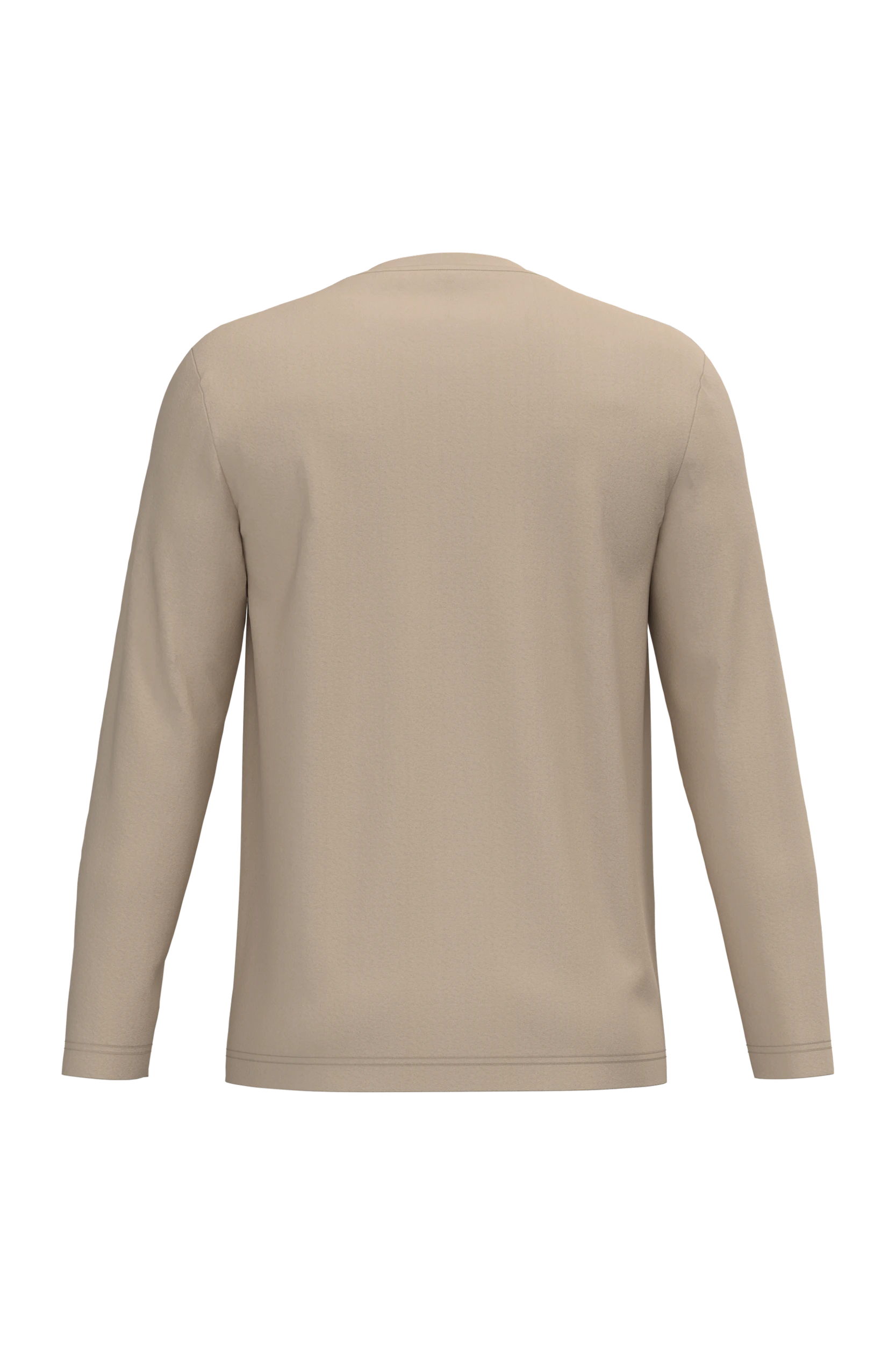 T-shirt col rond manches longues sable