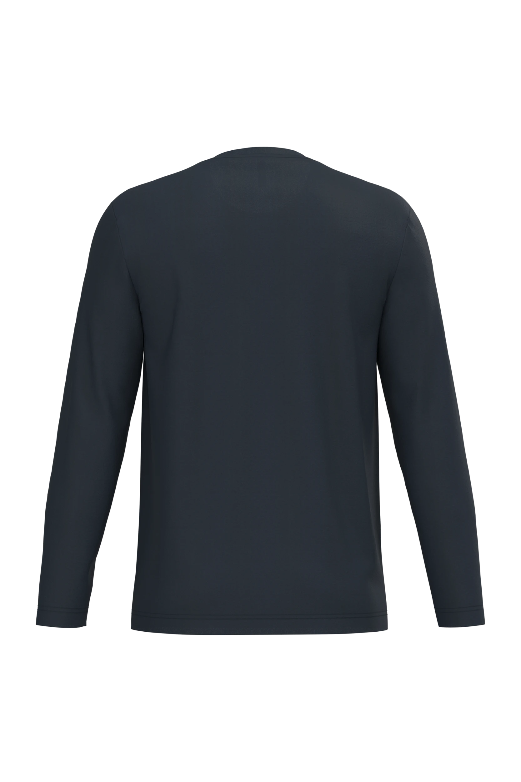 T-shirt col rond manches longues marine
