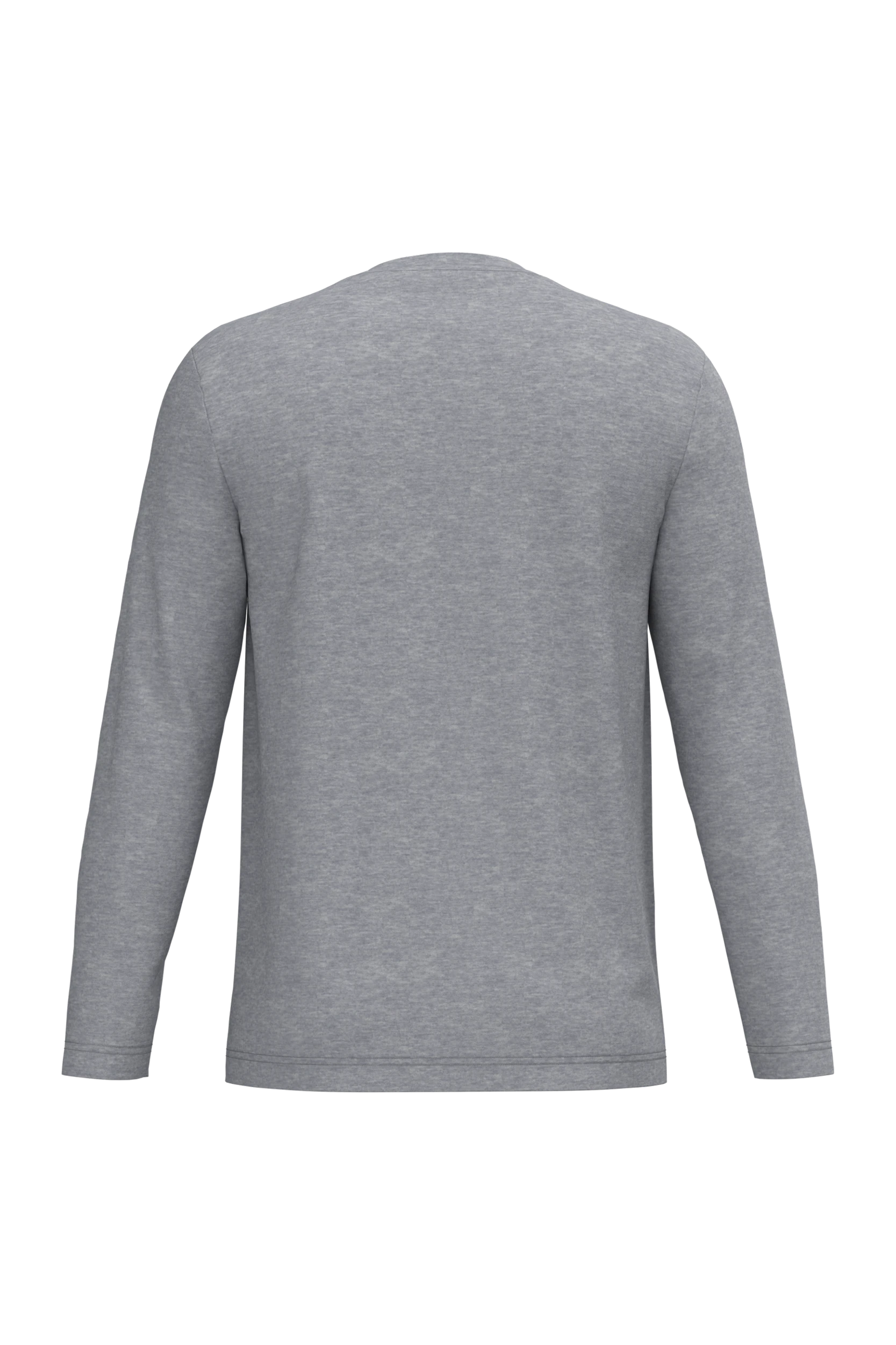 T-shirt col rond manches longues gris