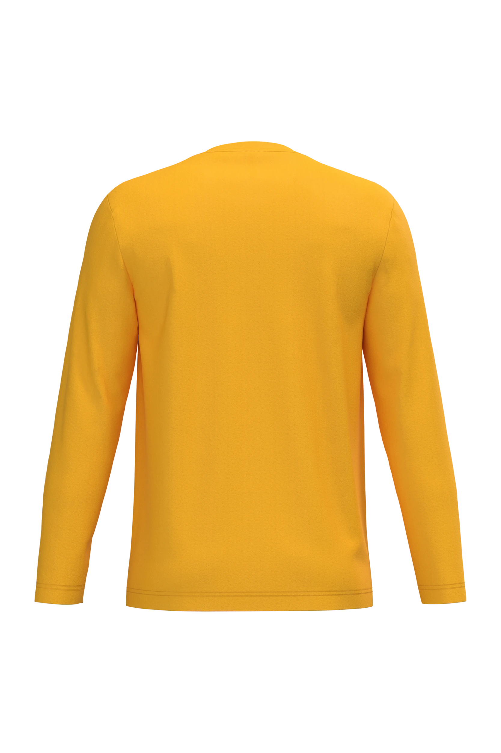 T-shirt col rond manches longues jaune