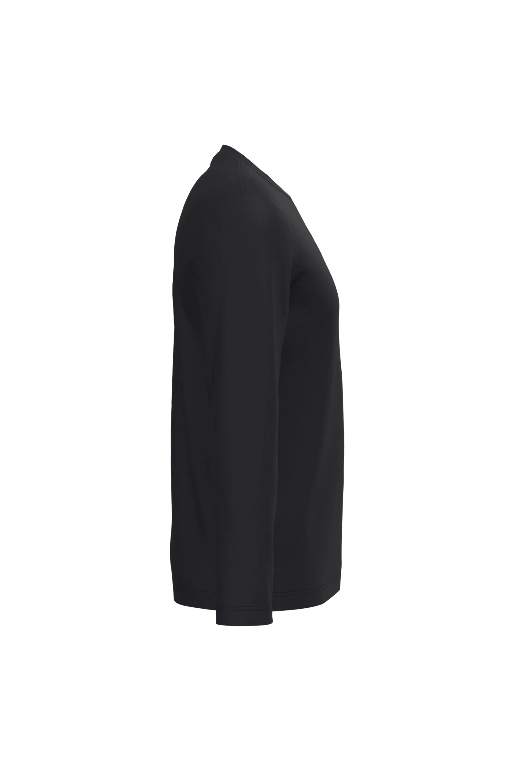 T-shirt col rond manches longues noir