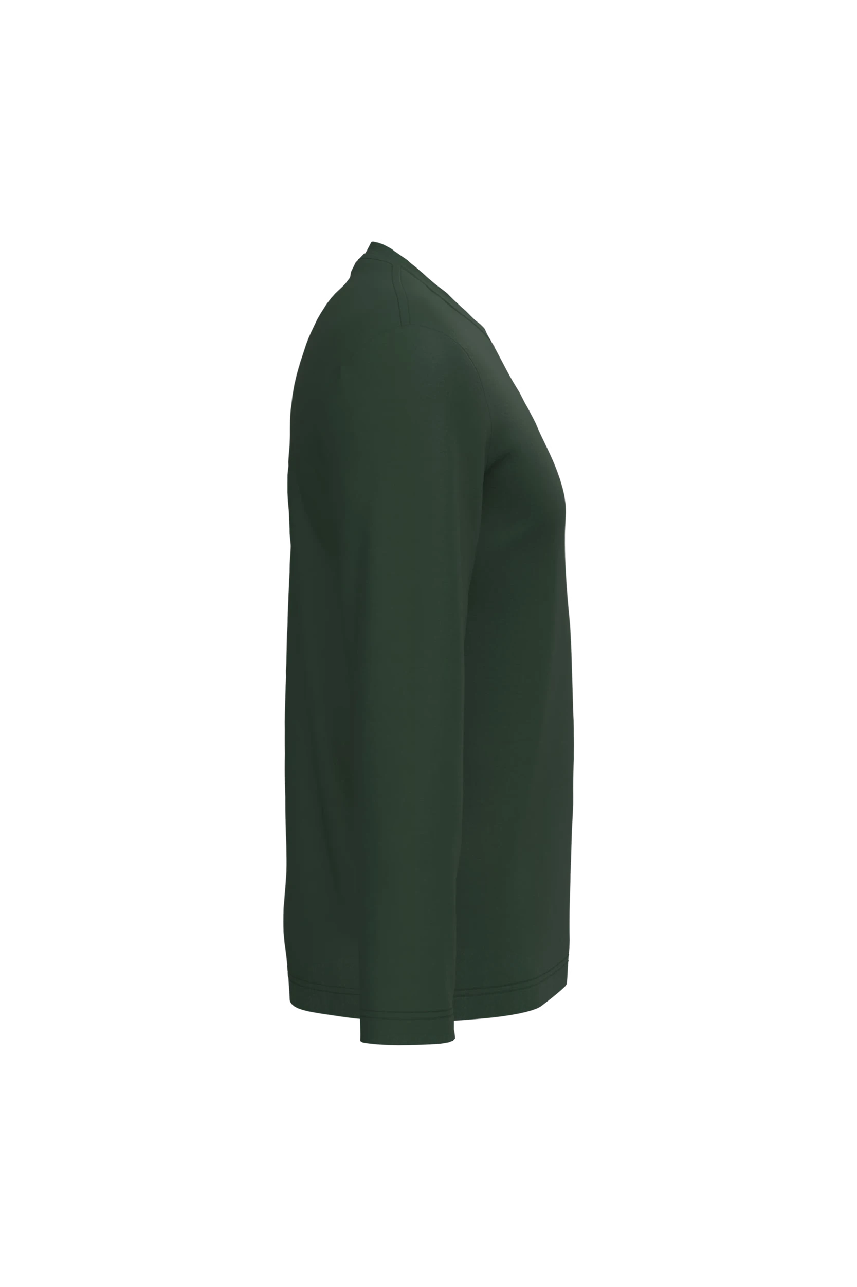 T-shirt col rond manches longues vert forêt
