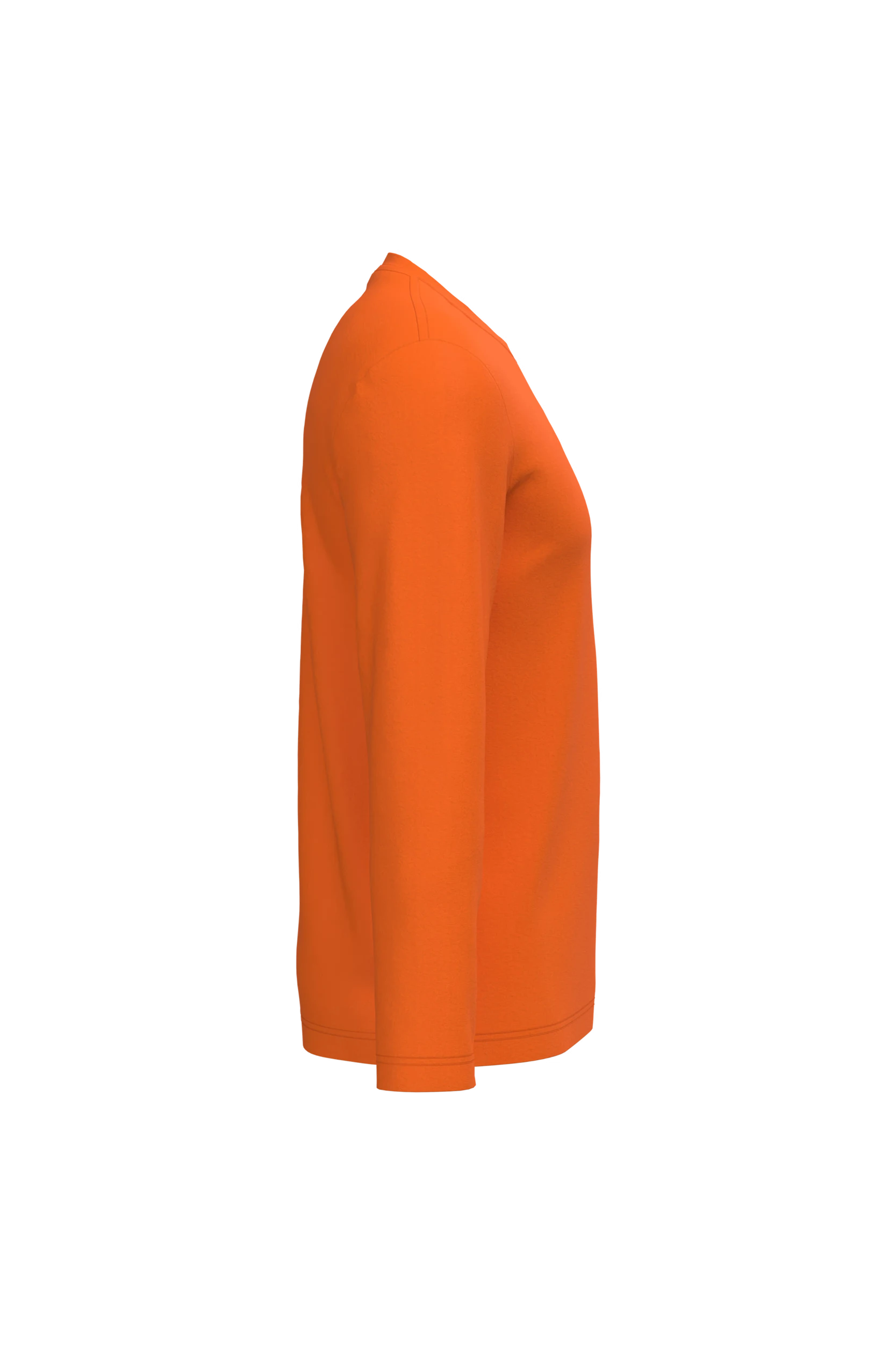 T-shirt col rond manches longues orange