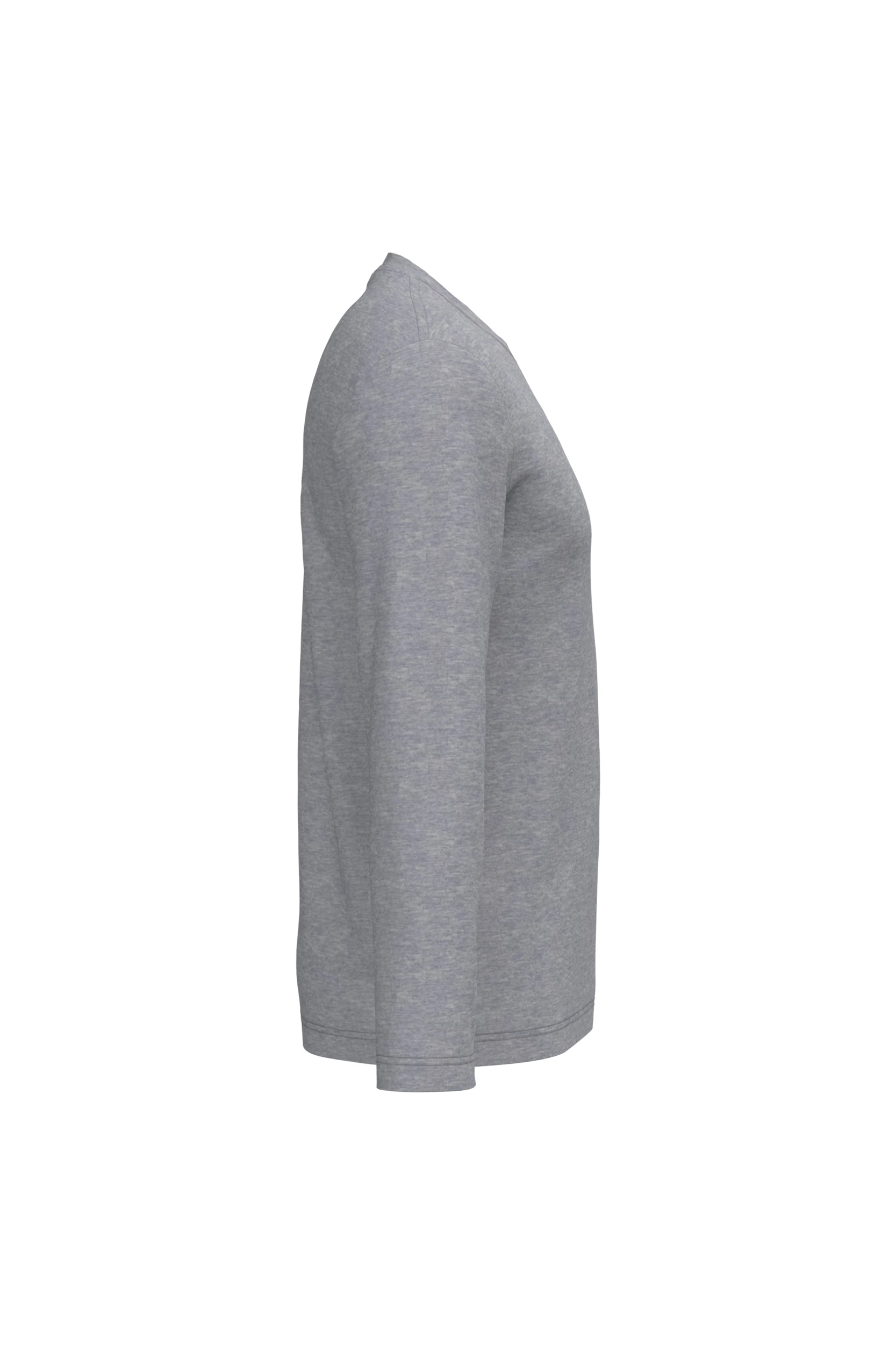 T-shirt col rond manches longues gris