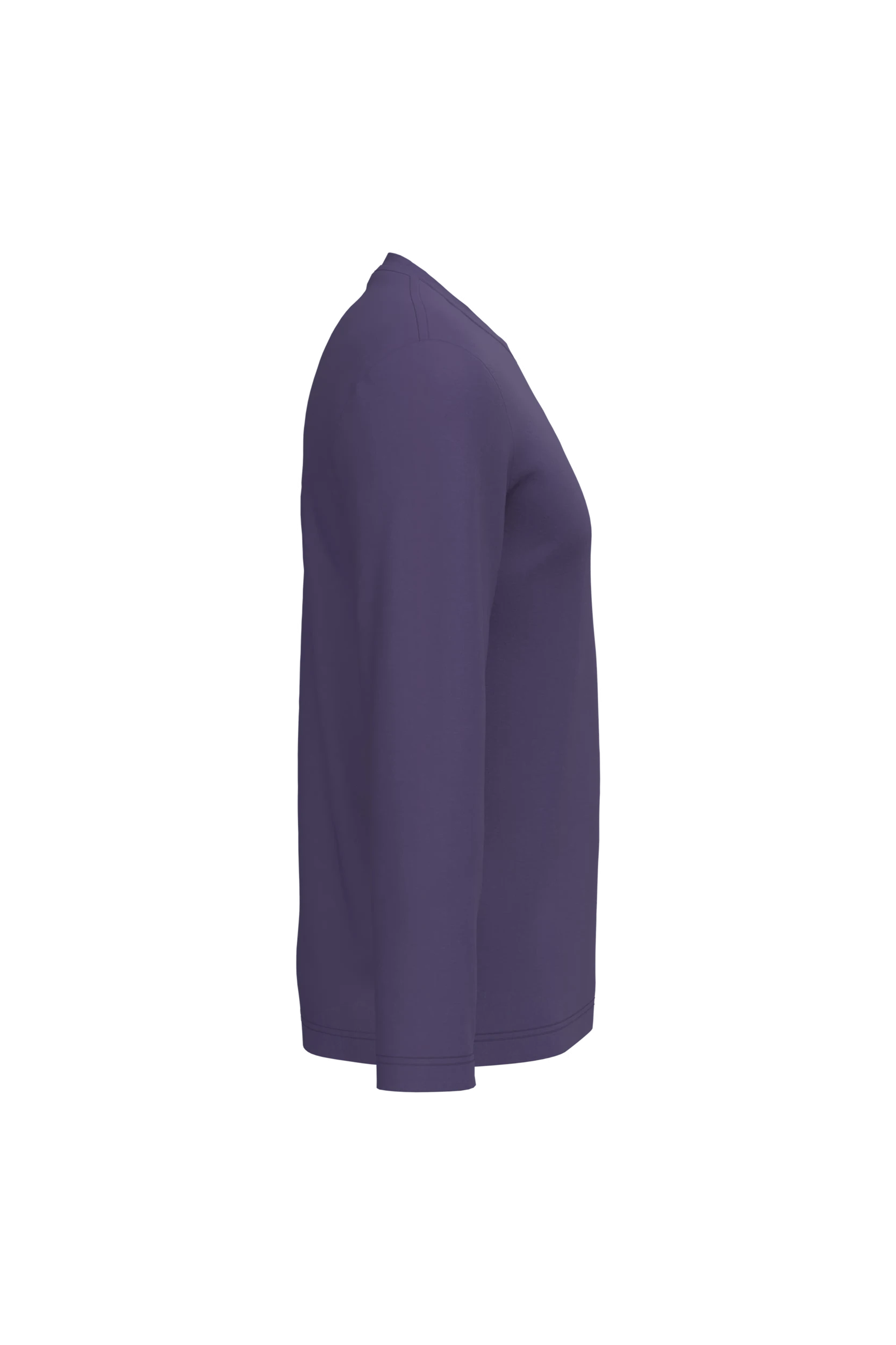 T-shirt col rond manches longues violet