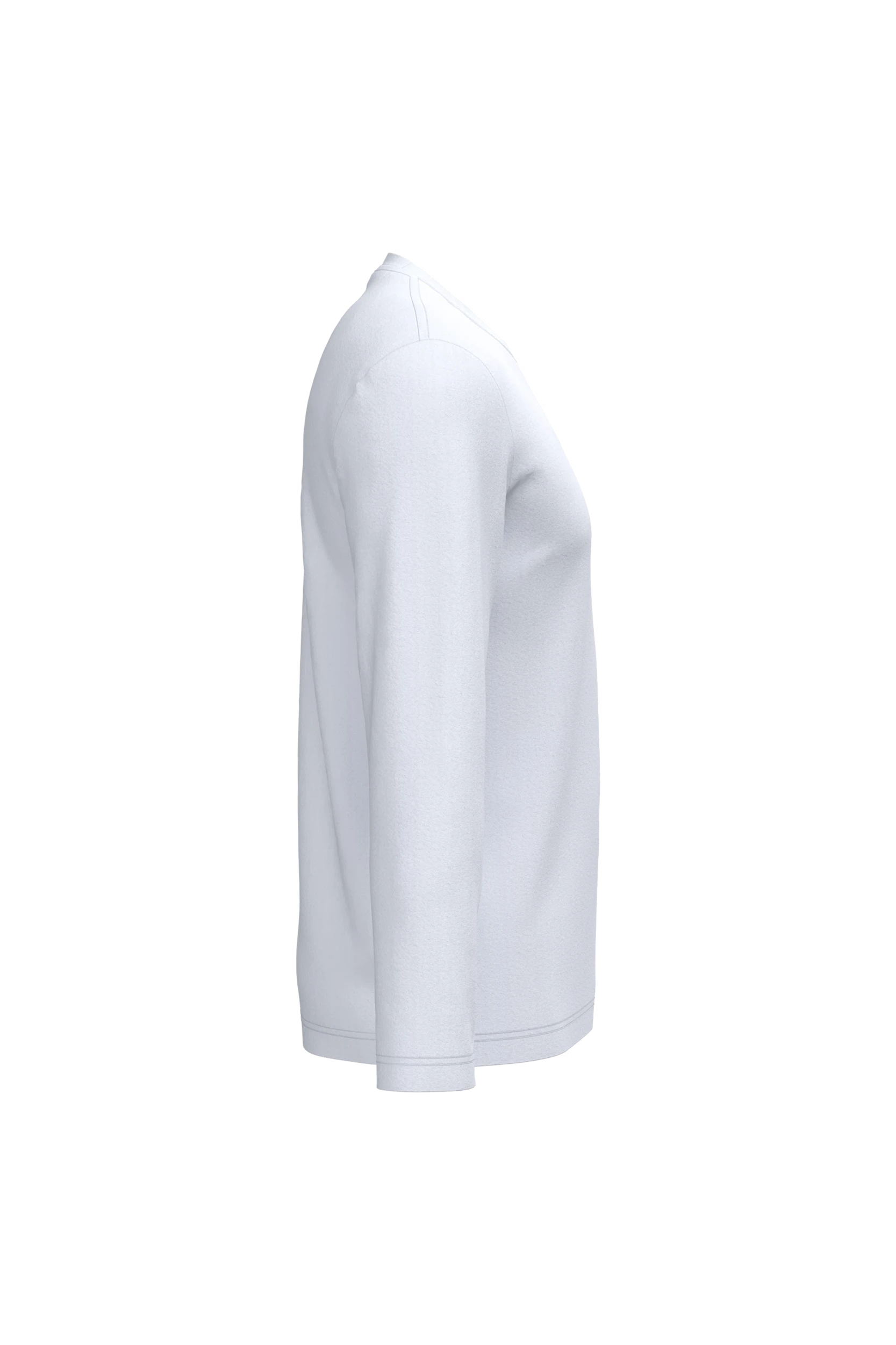 T-shirt col rond manches longues blanc