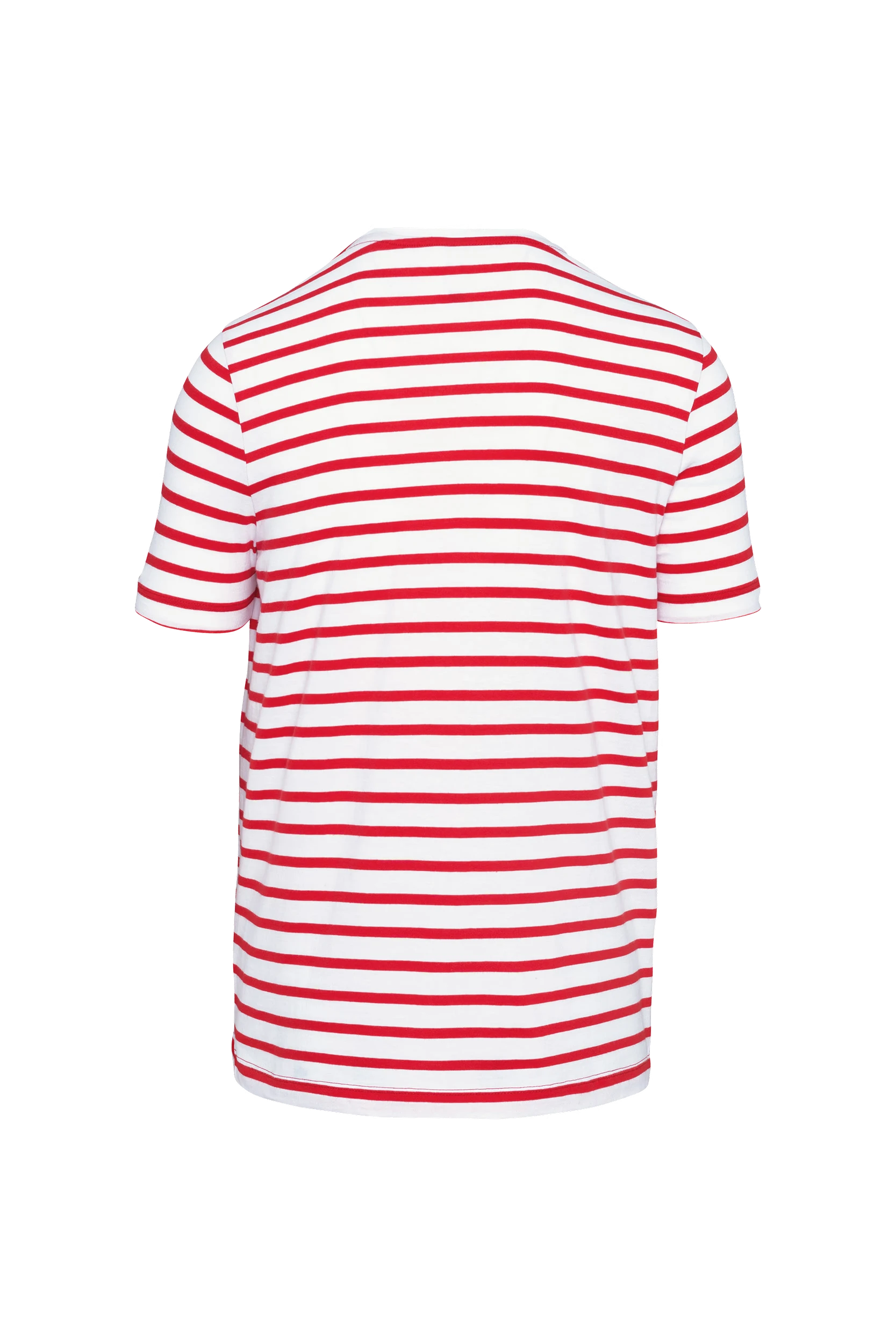 T-shirt rayé marin avec poche manches courtes rayures rouge