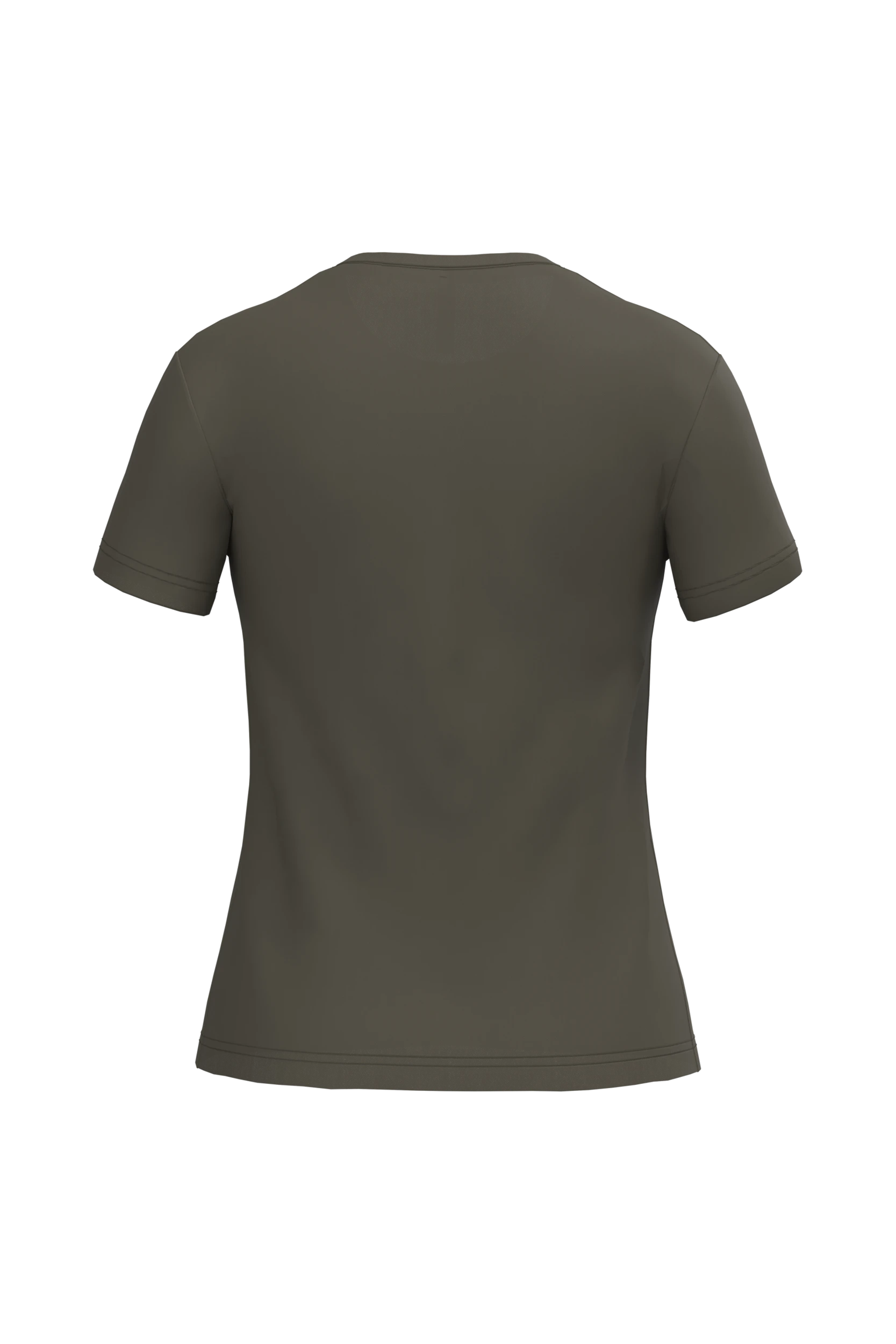 T-shirt col rond manches courtes kaki