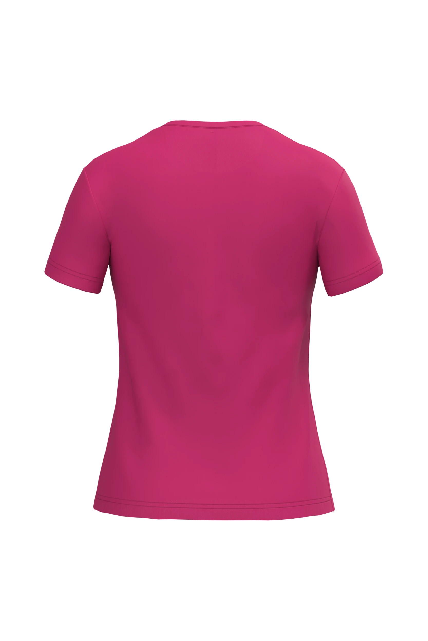 T-shirt col rond manches courtes fuchsia