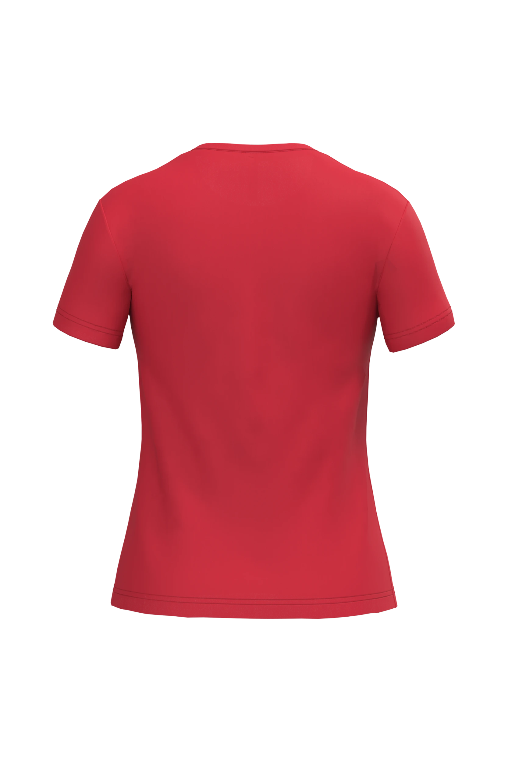 T-shirt col rond manches courtes rouge
