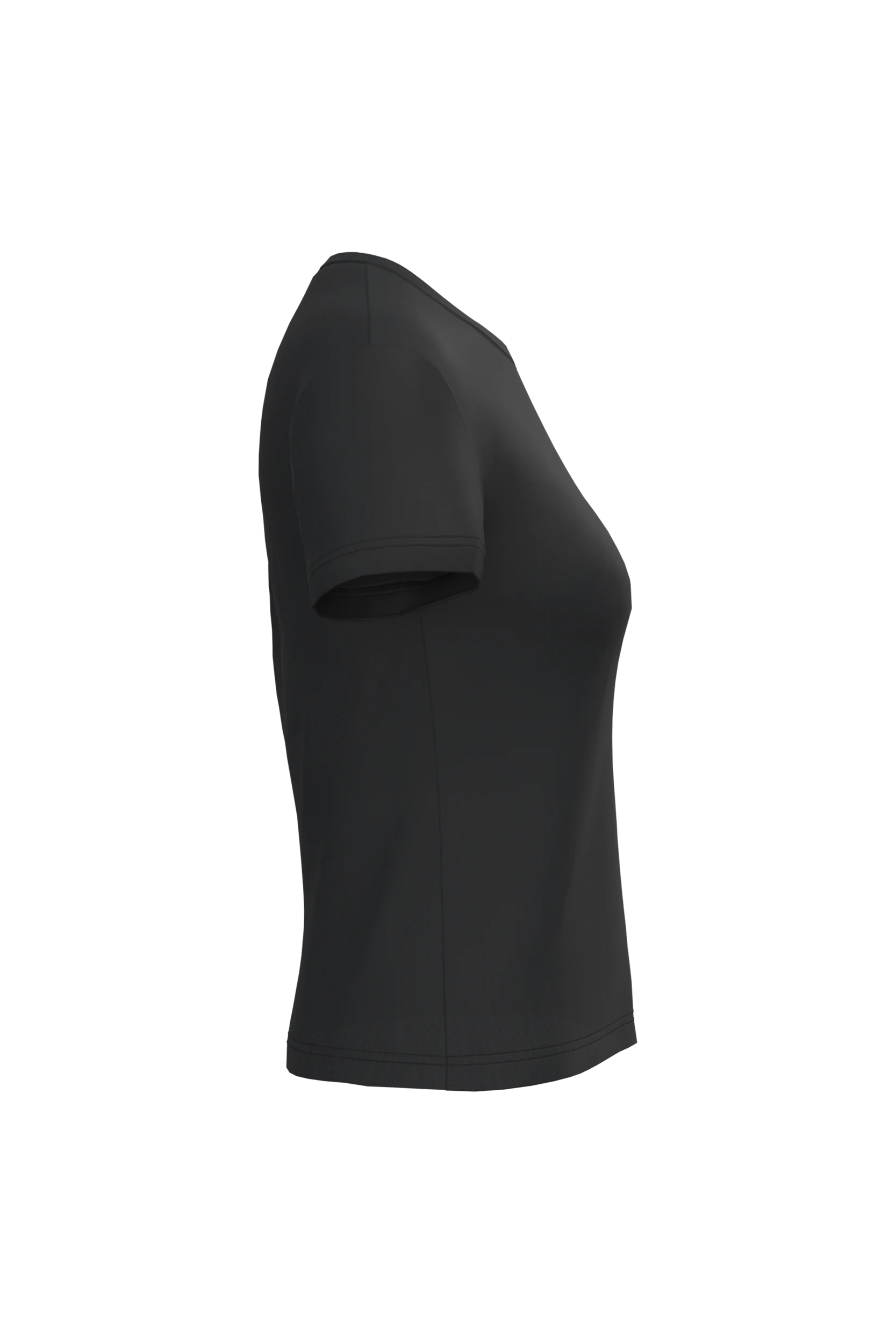 T-shirt col rond manches courtes noir