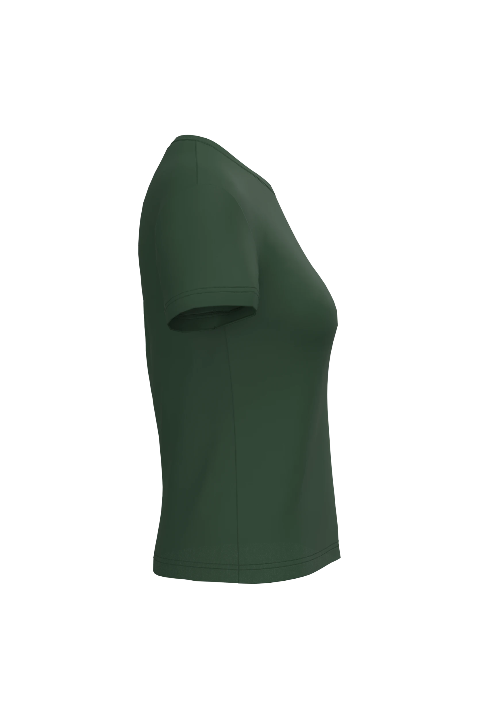 T-shirt col rond manches courtes vert forêt