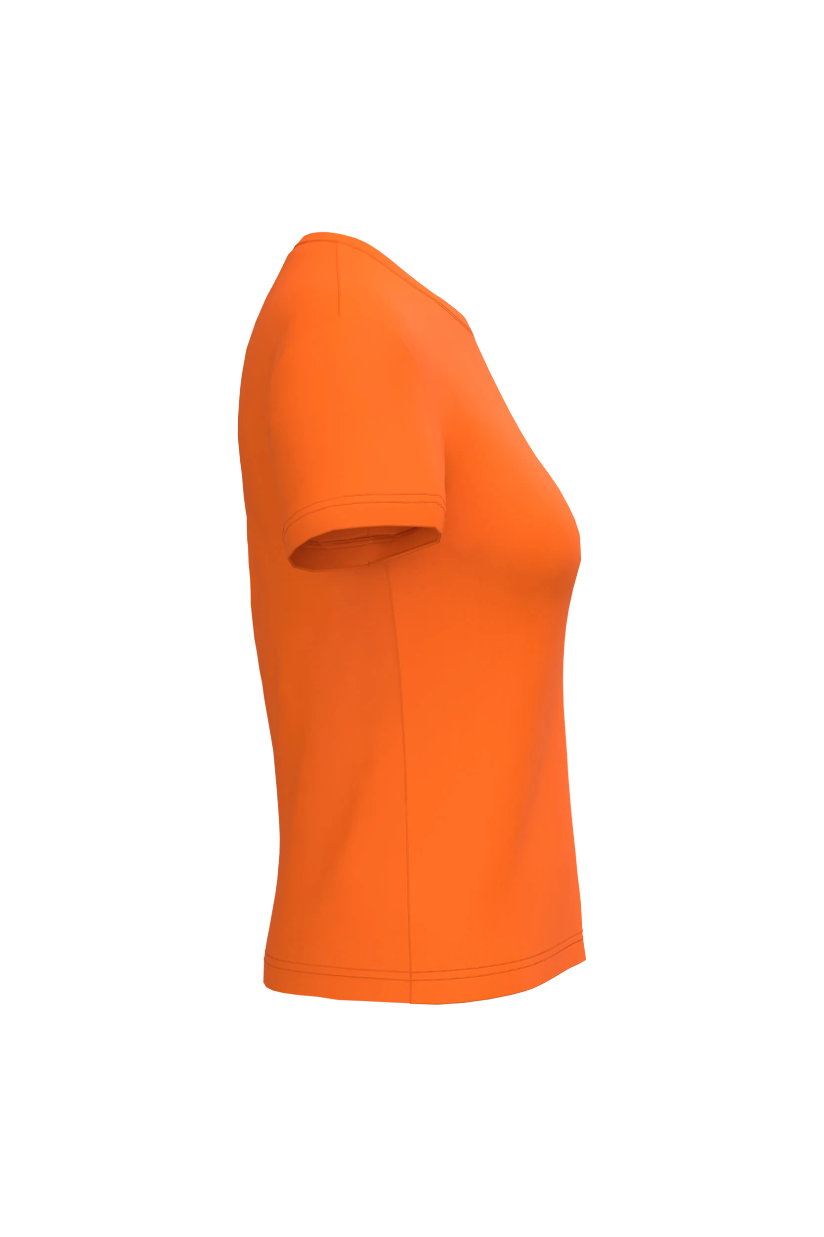 T-shirt col rond manches courtes orange