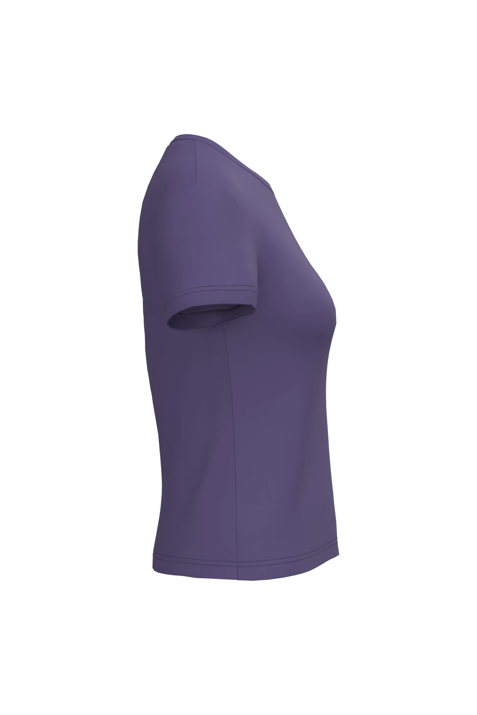 T-shirt col rond manches courtes violet