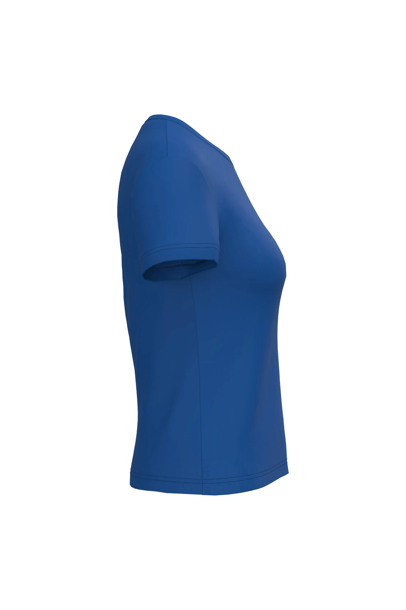 T-shirt col rond manches courtes bleu