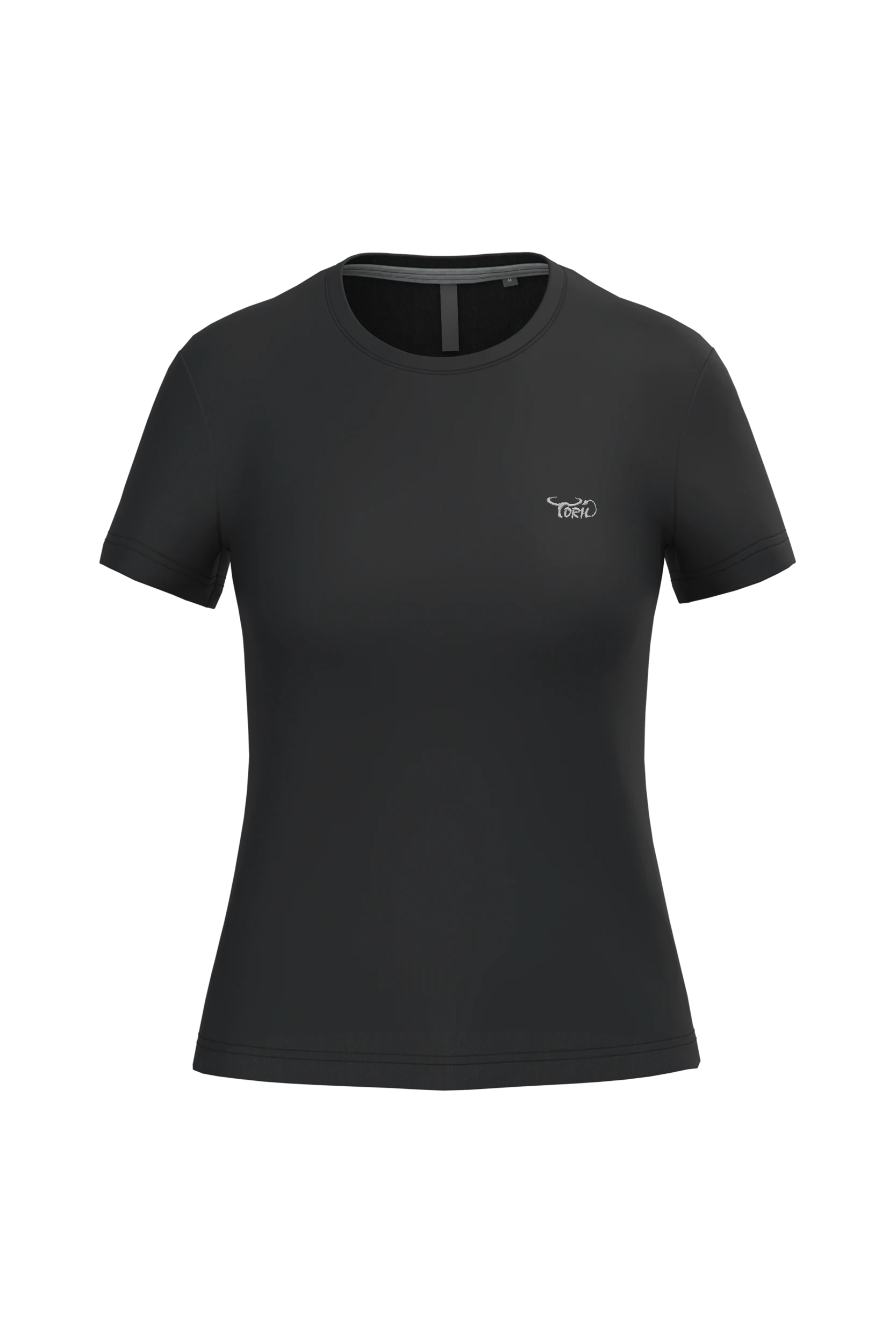 T-shirt col rond manches courtes noir