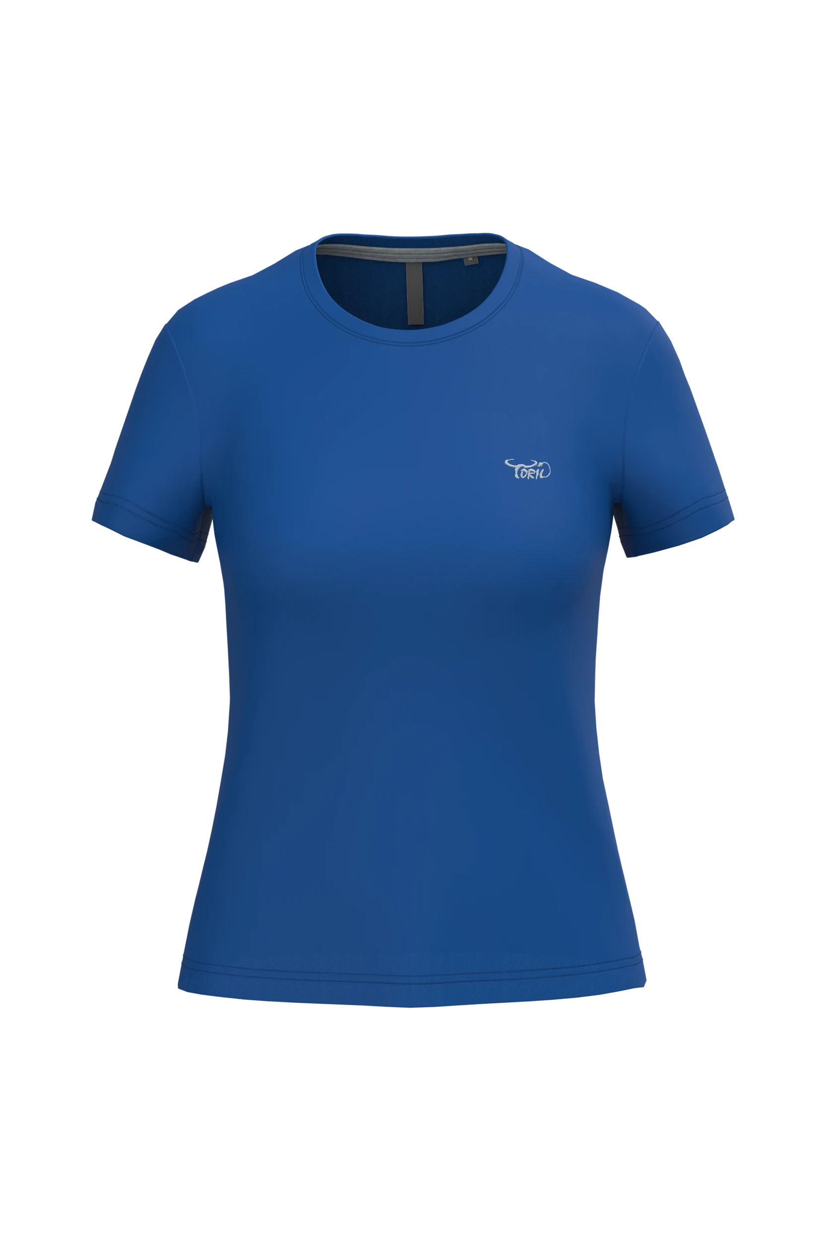 T-shirt col rond manches courtes bleu