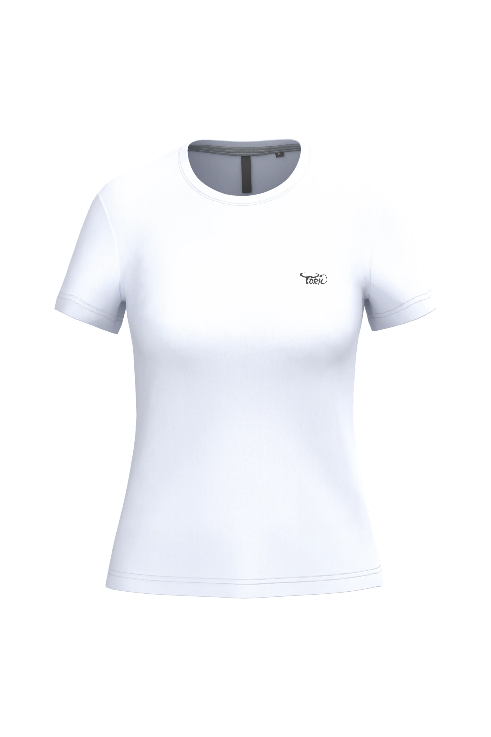 T-shirt col rond manches courtes blanc