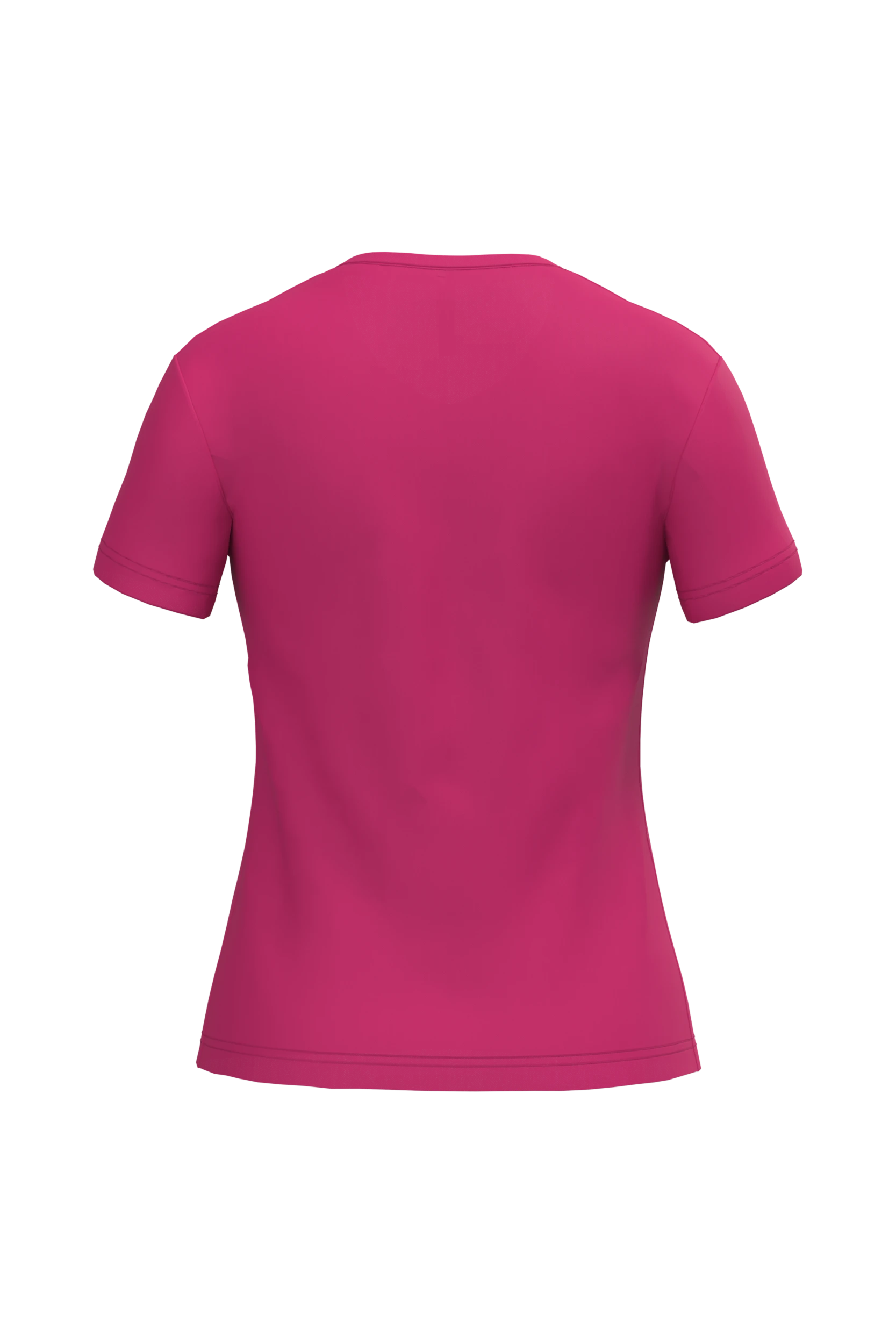 T-shirt col V manches courtes fuchsia