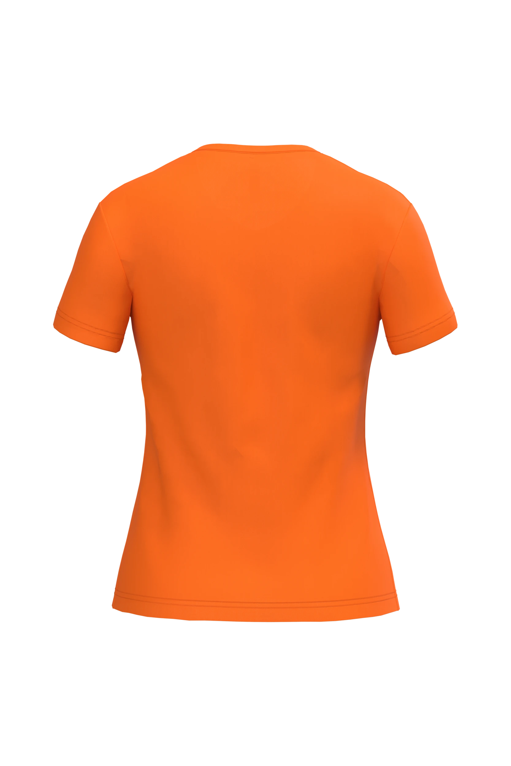 T-shirt col V manches courtes orange