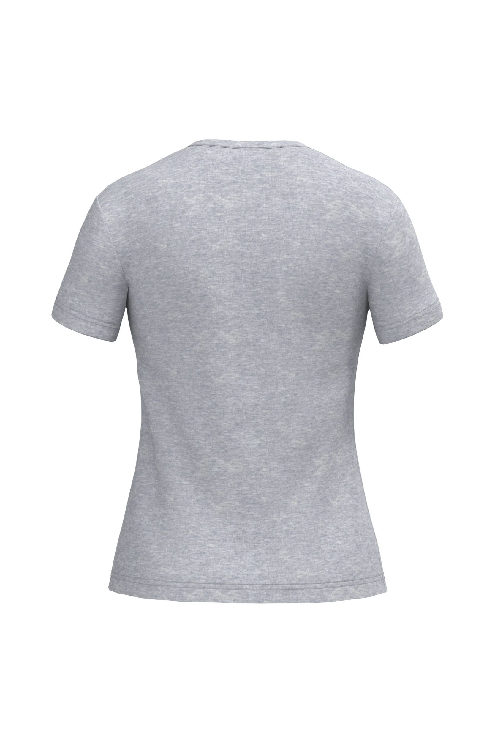 T-shirt col V manches courtes gris