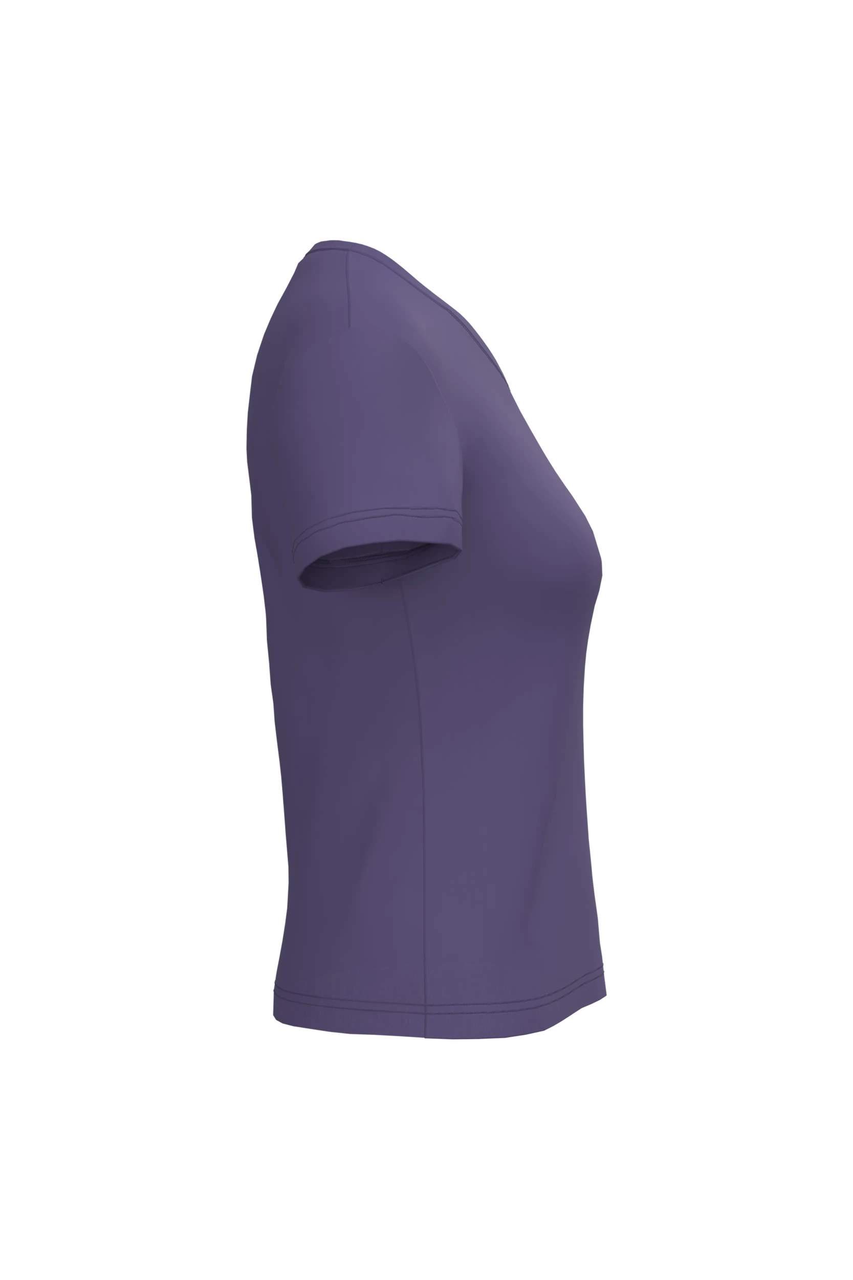 T-shirt col V manches courtes violet
