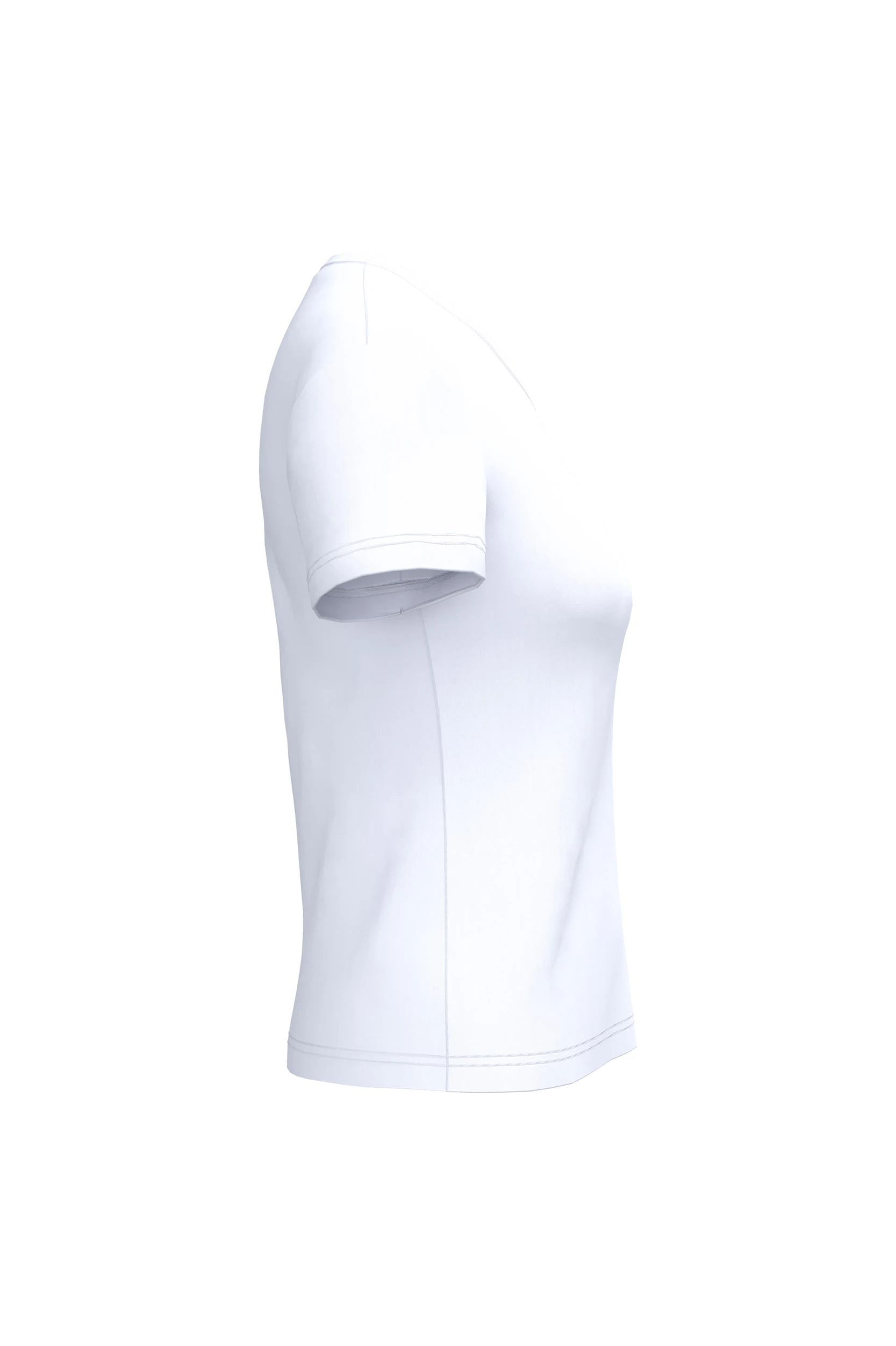 T-shirt col V manches courtes blanc