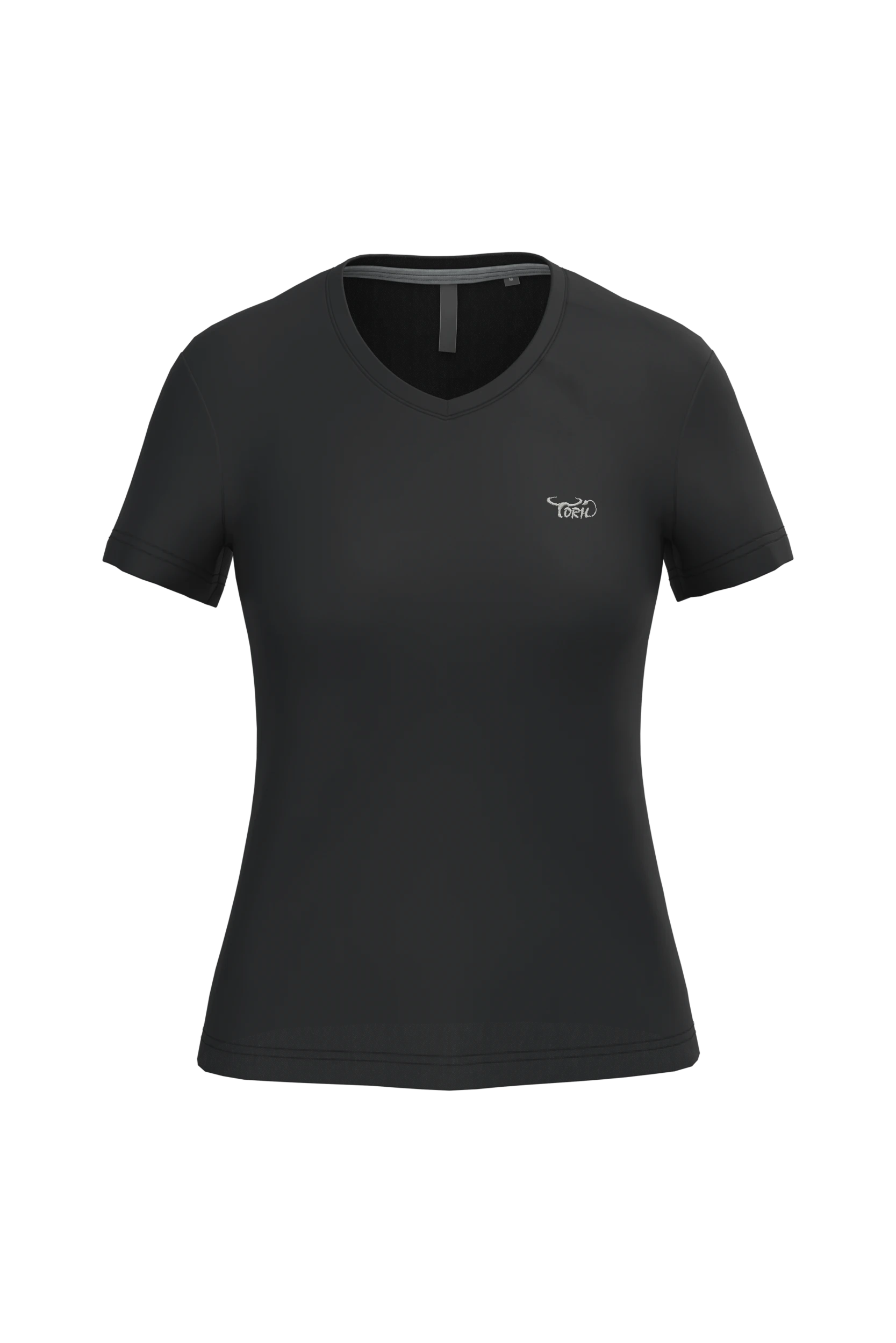 T-shirt col V manches courtes noir