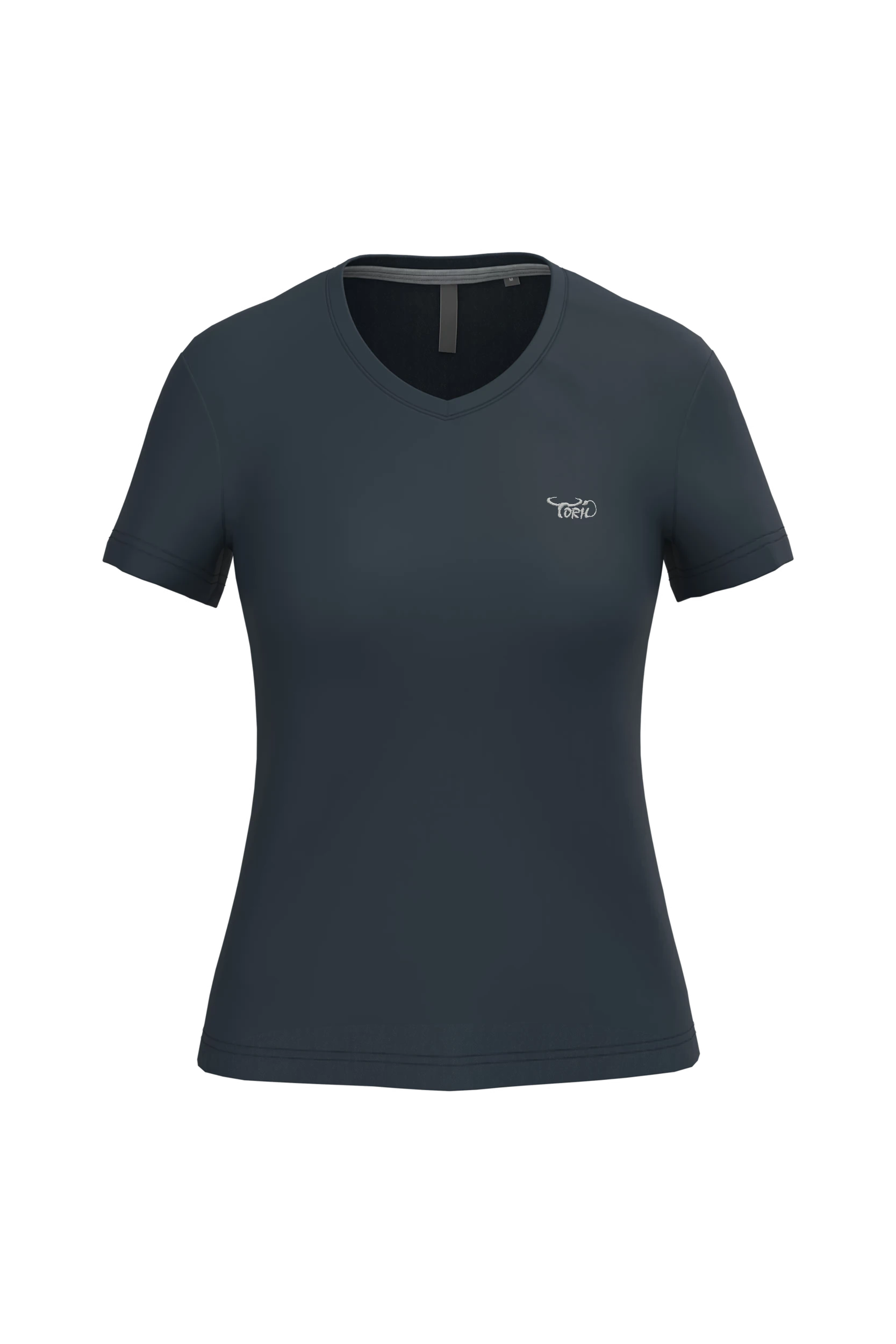 T-shirt col V manches courtes marine