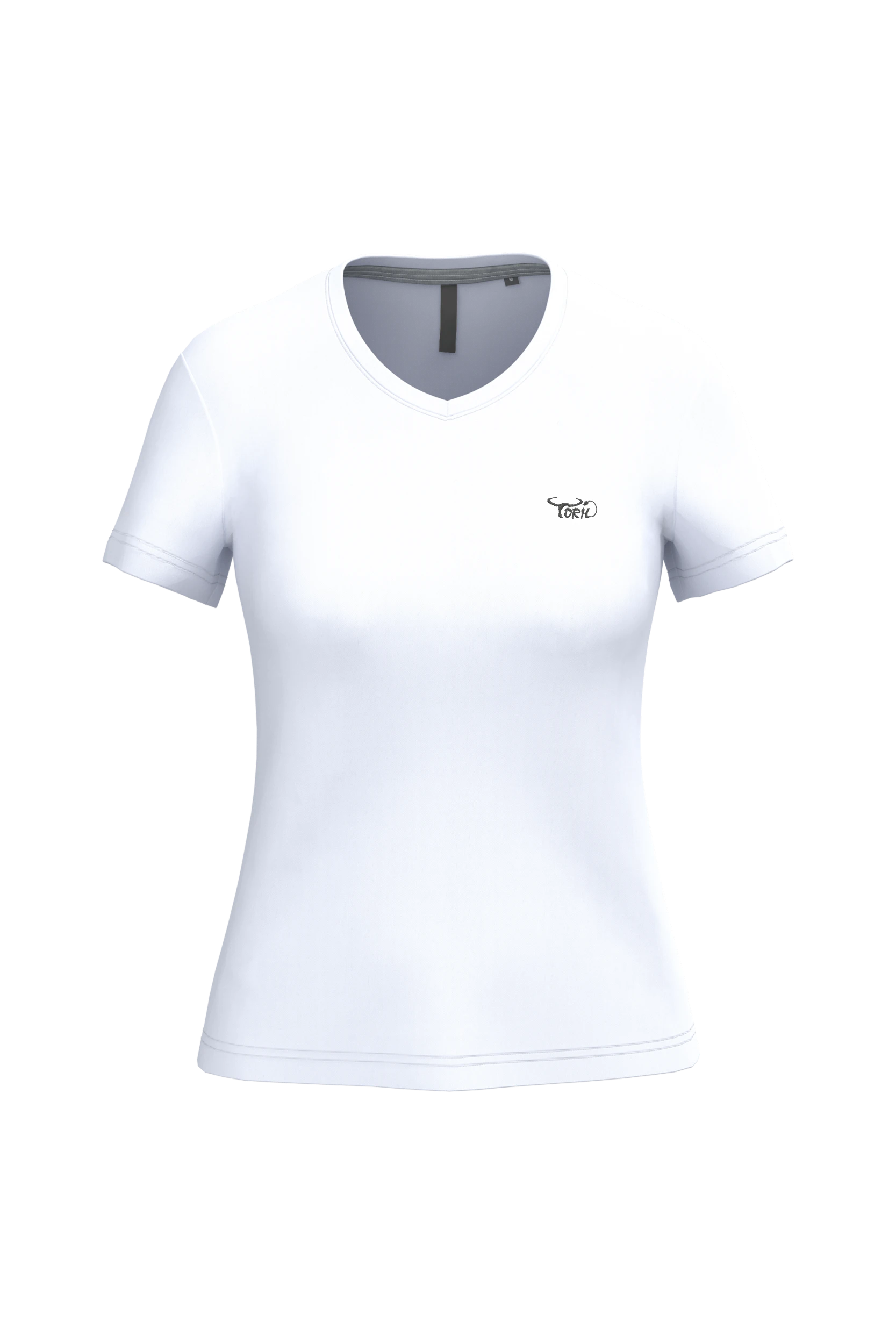 T-shirt col V manches courtes blanc