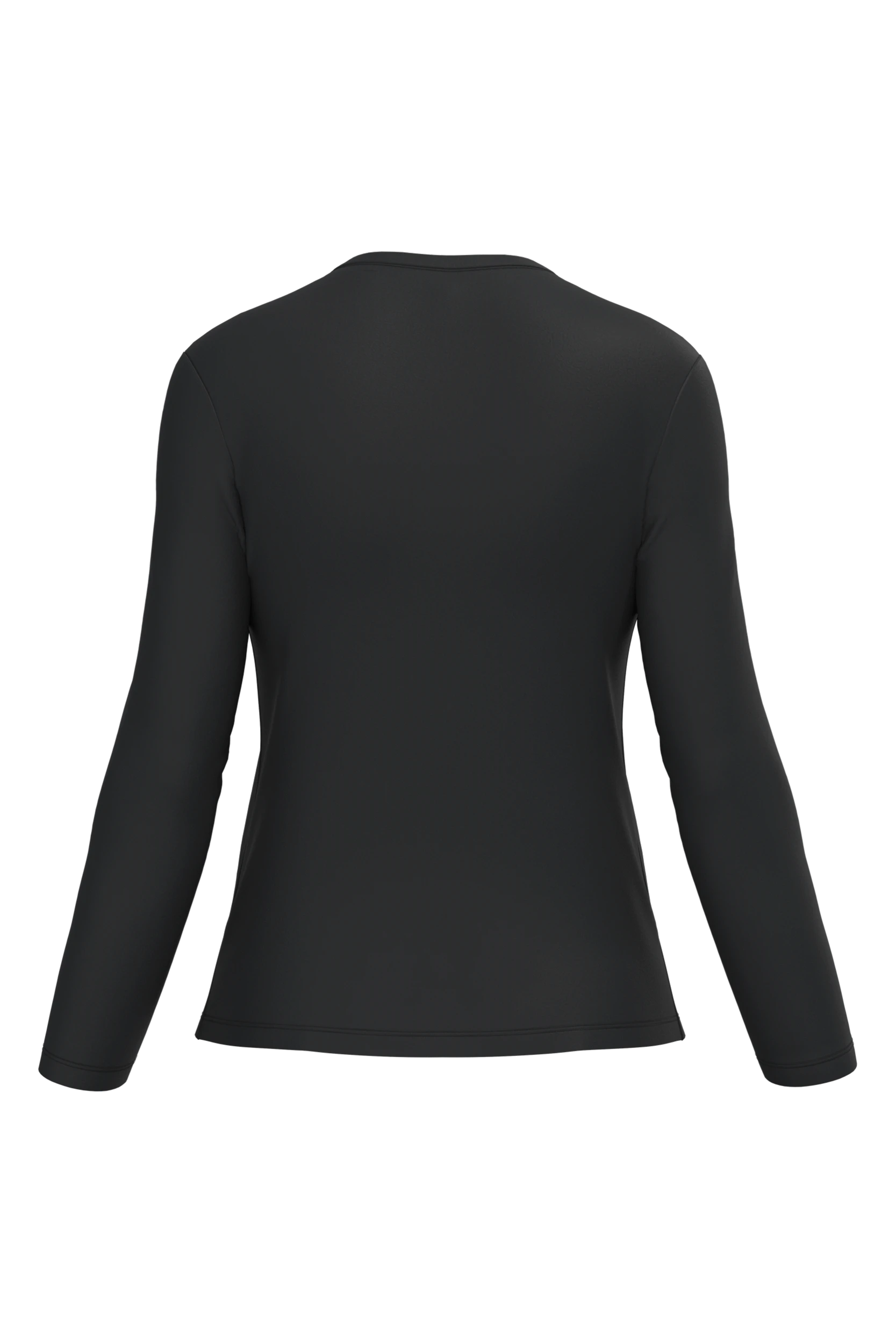 T-shirt col V manches longues noir
