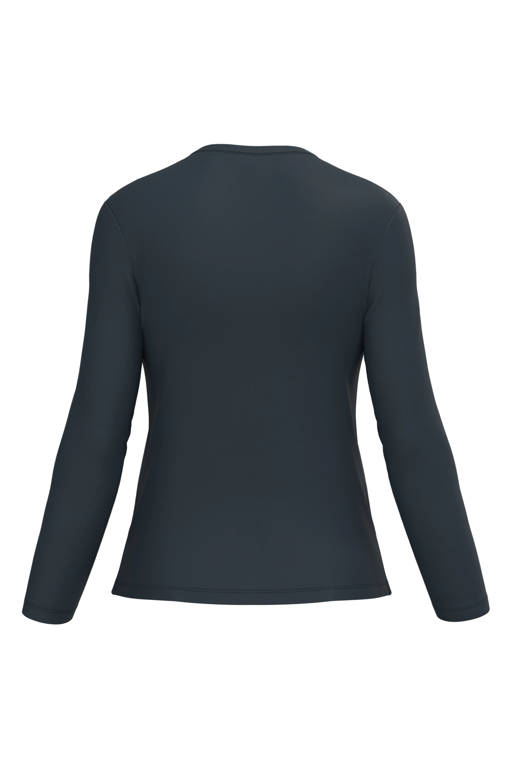 T-shirt col V manches longues marine