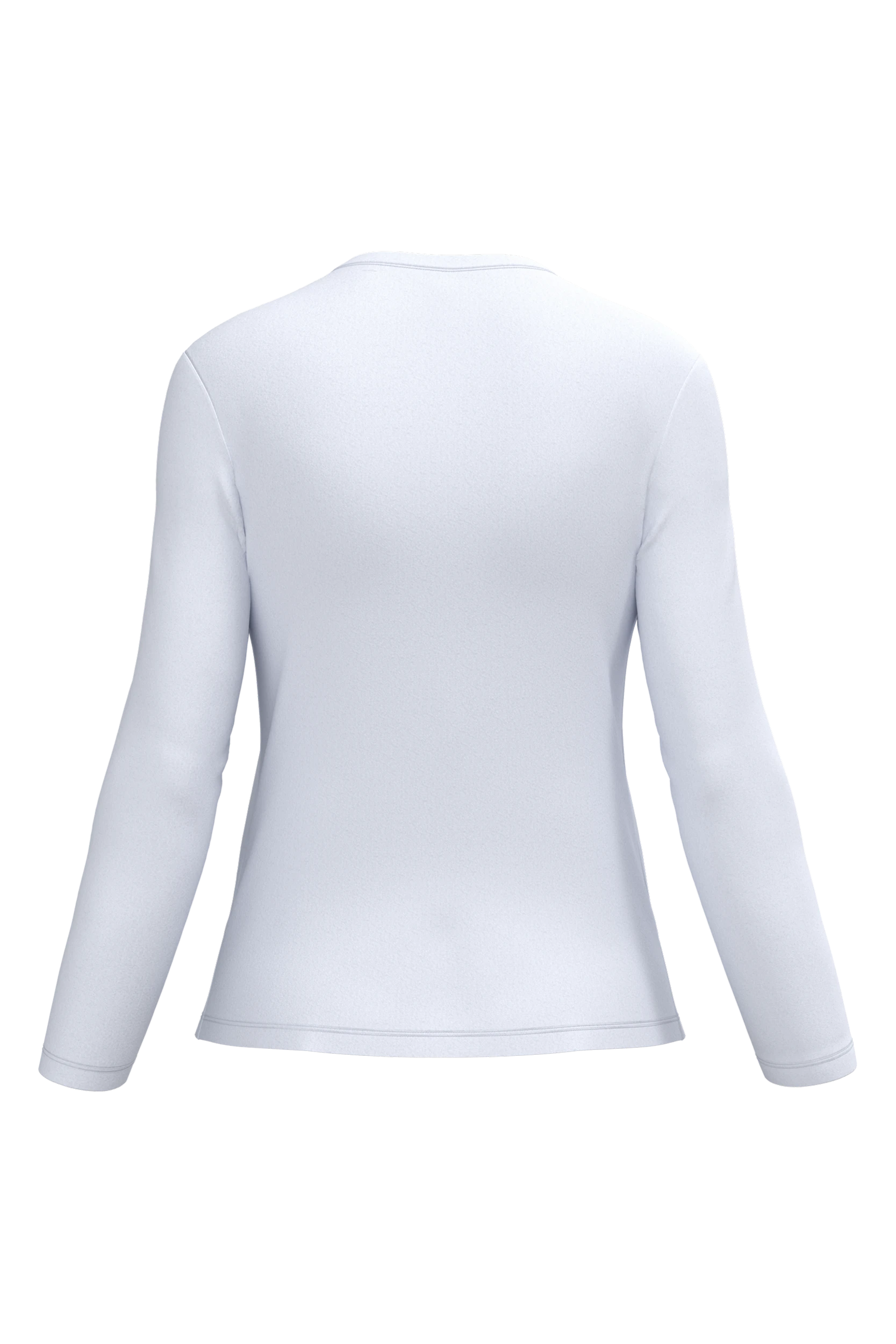 T-shirt col V manches longues blanc