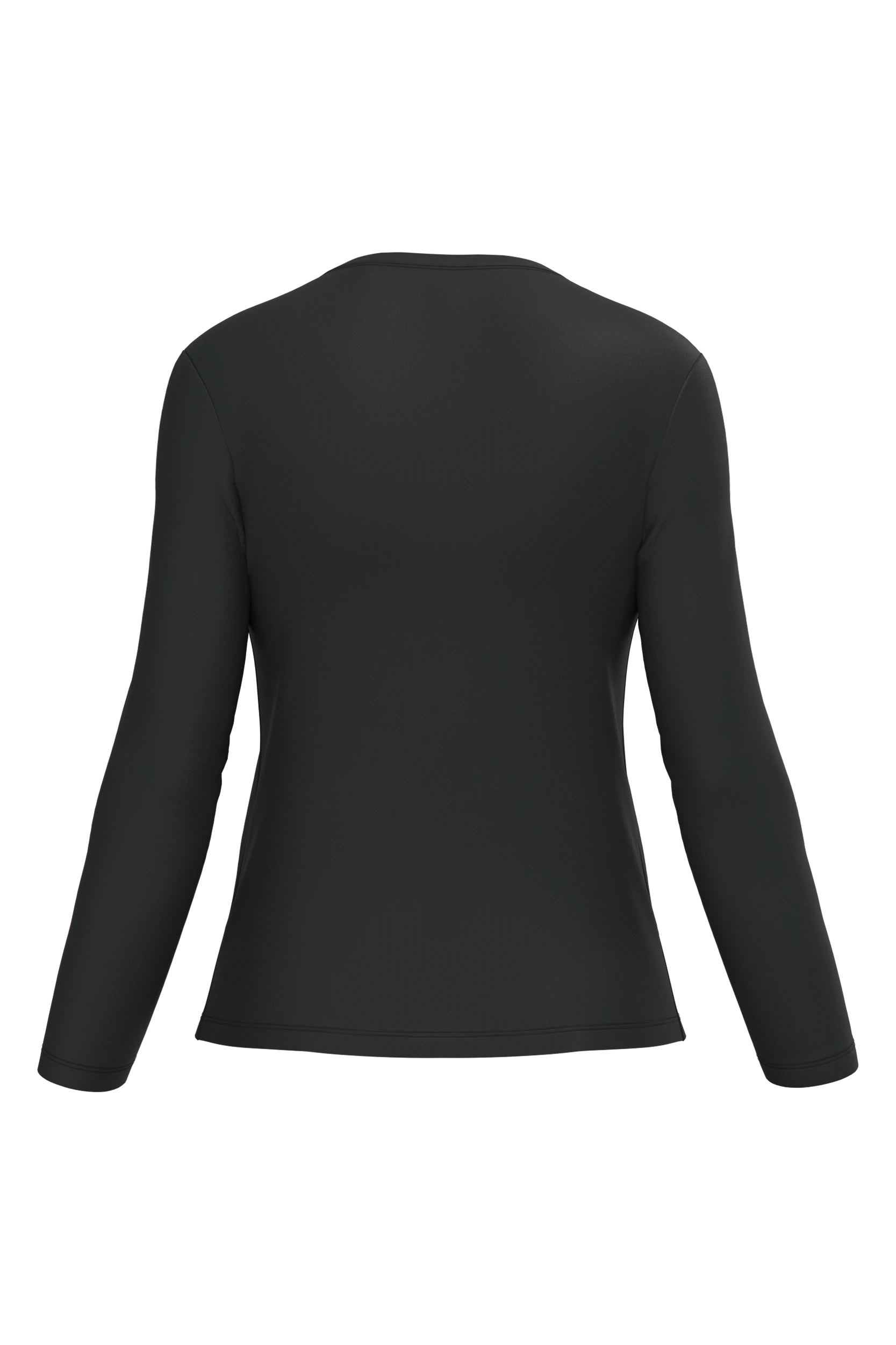 T-shirt col rond manches longues noir