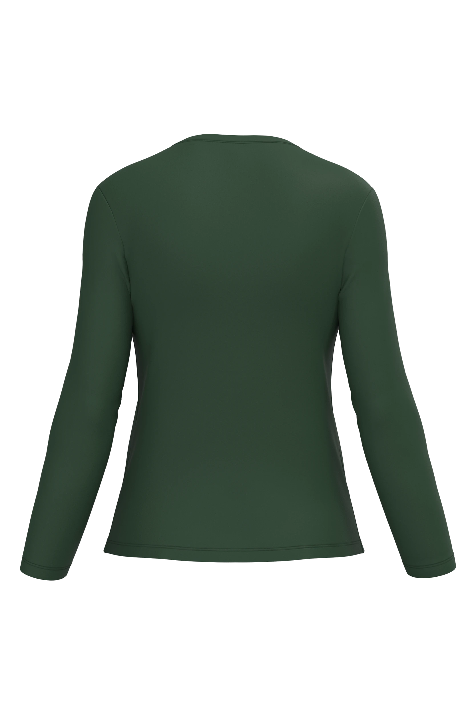 T-shirt col rond manches longues vert forêt