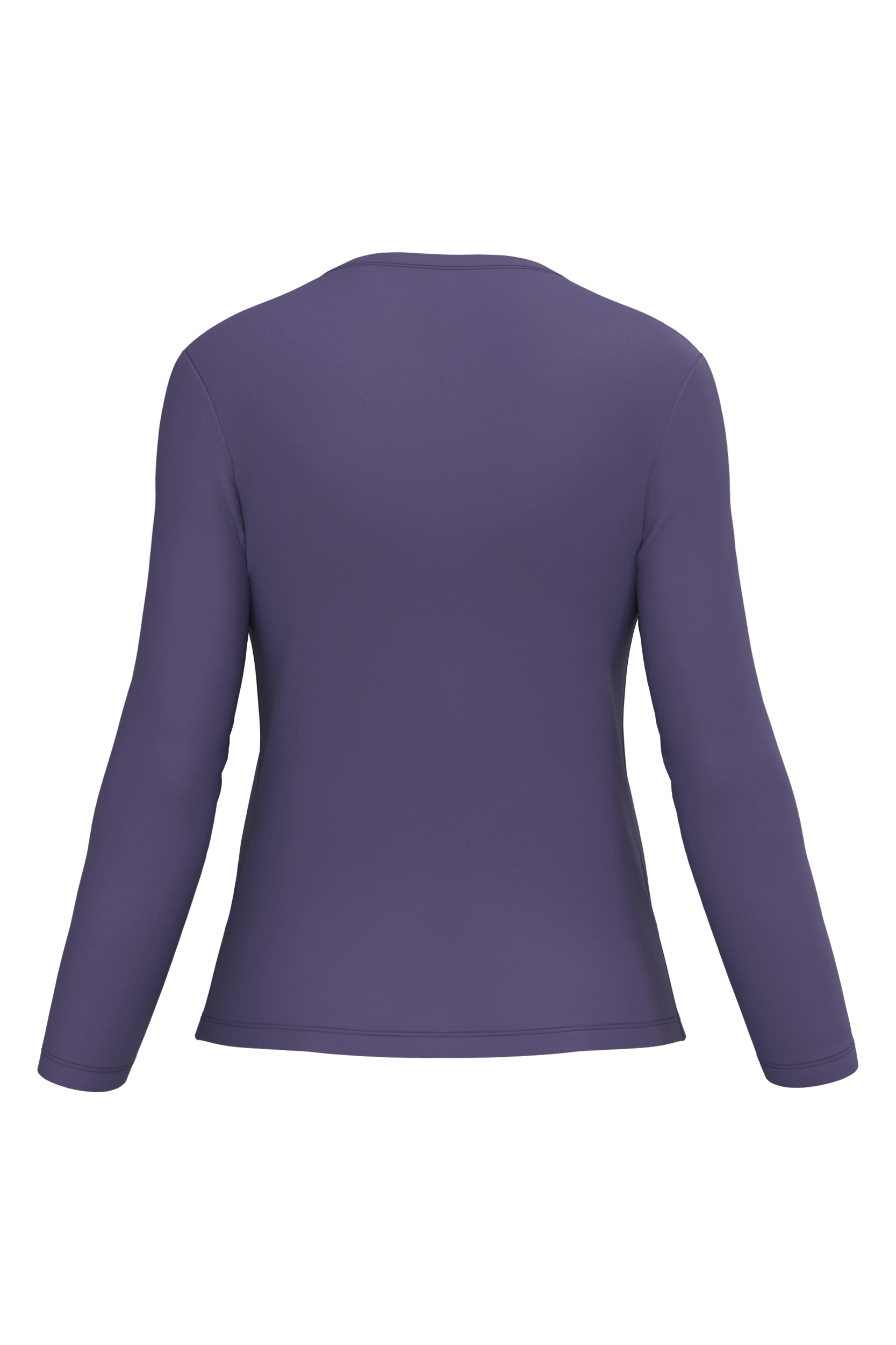T-shirt col rond manches longues violet