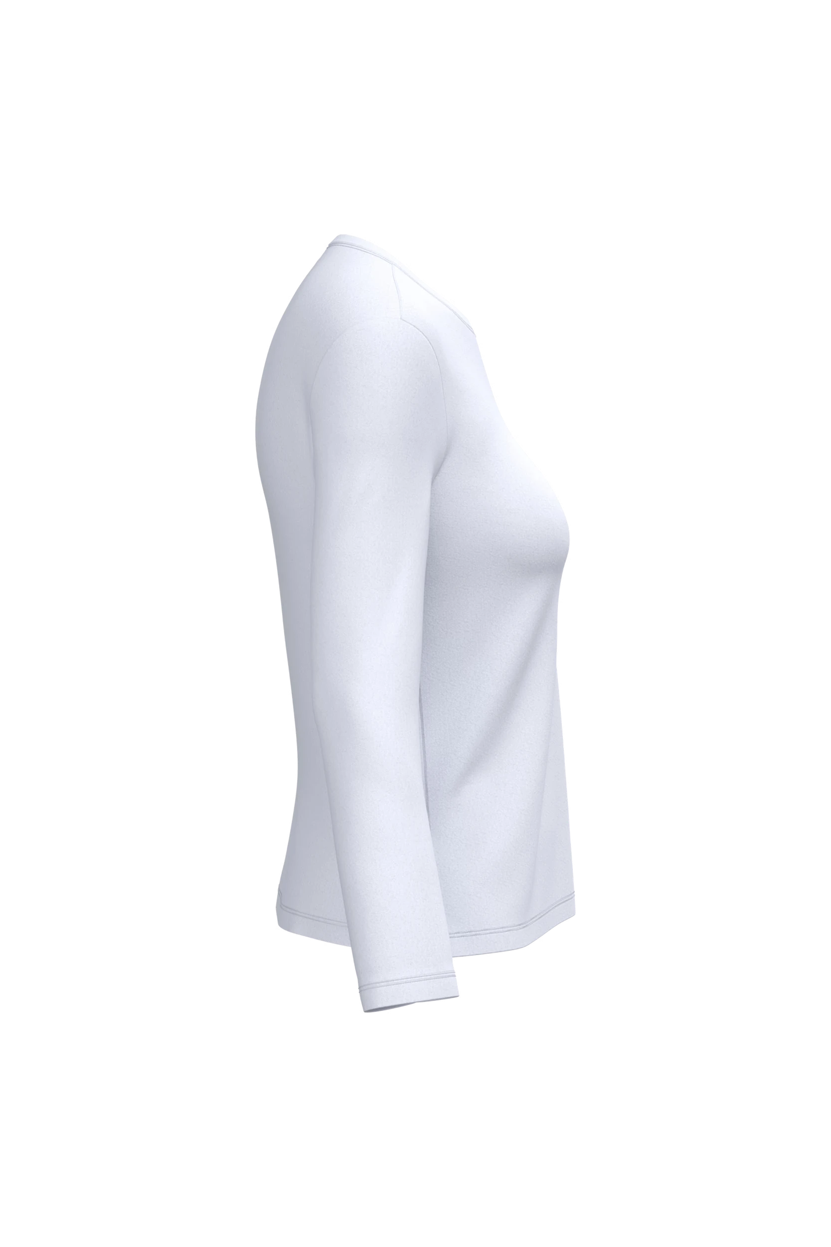 T-shirt col rond manches longues blanc