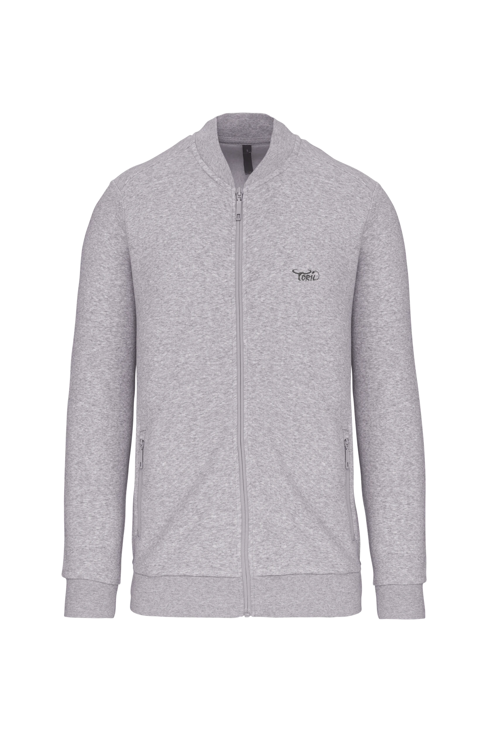 Veste molleton zippée gris
