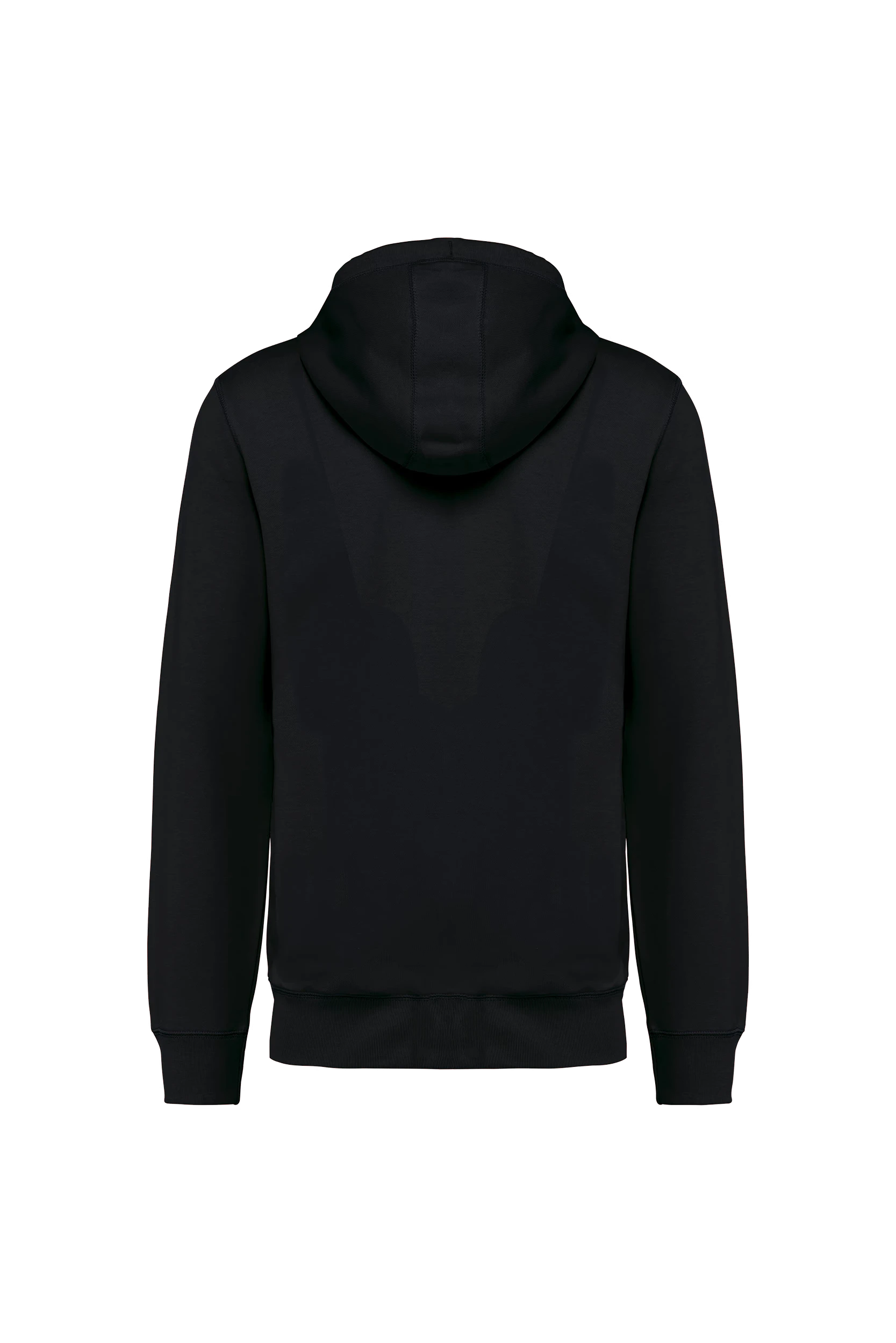 Sweat-shirt french terry zippé à capuche unisexe noir