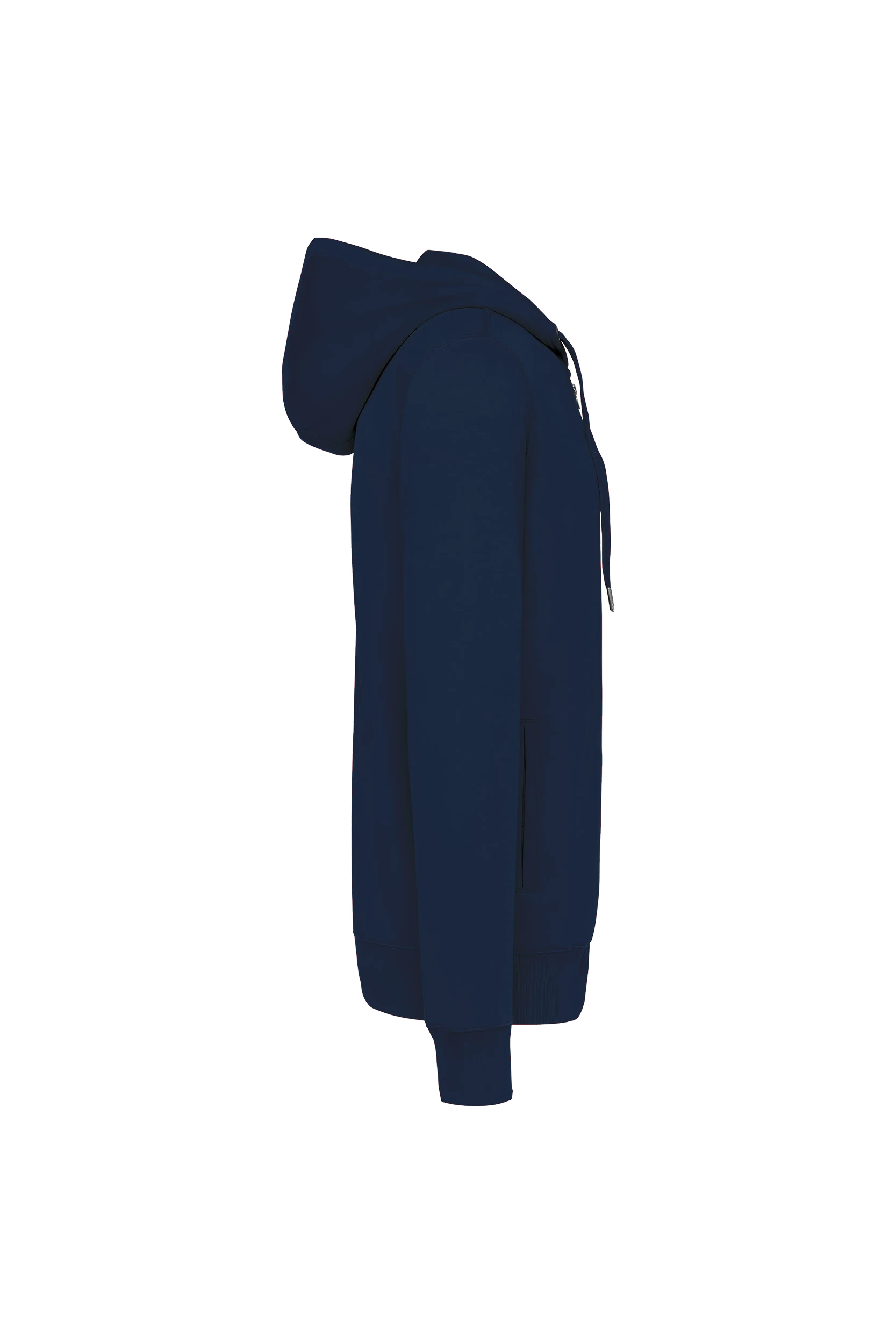 Sweat-shirt french terry zippé à capuche unisexe marine