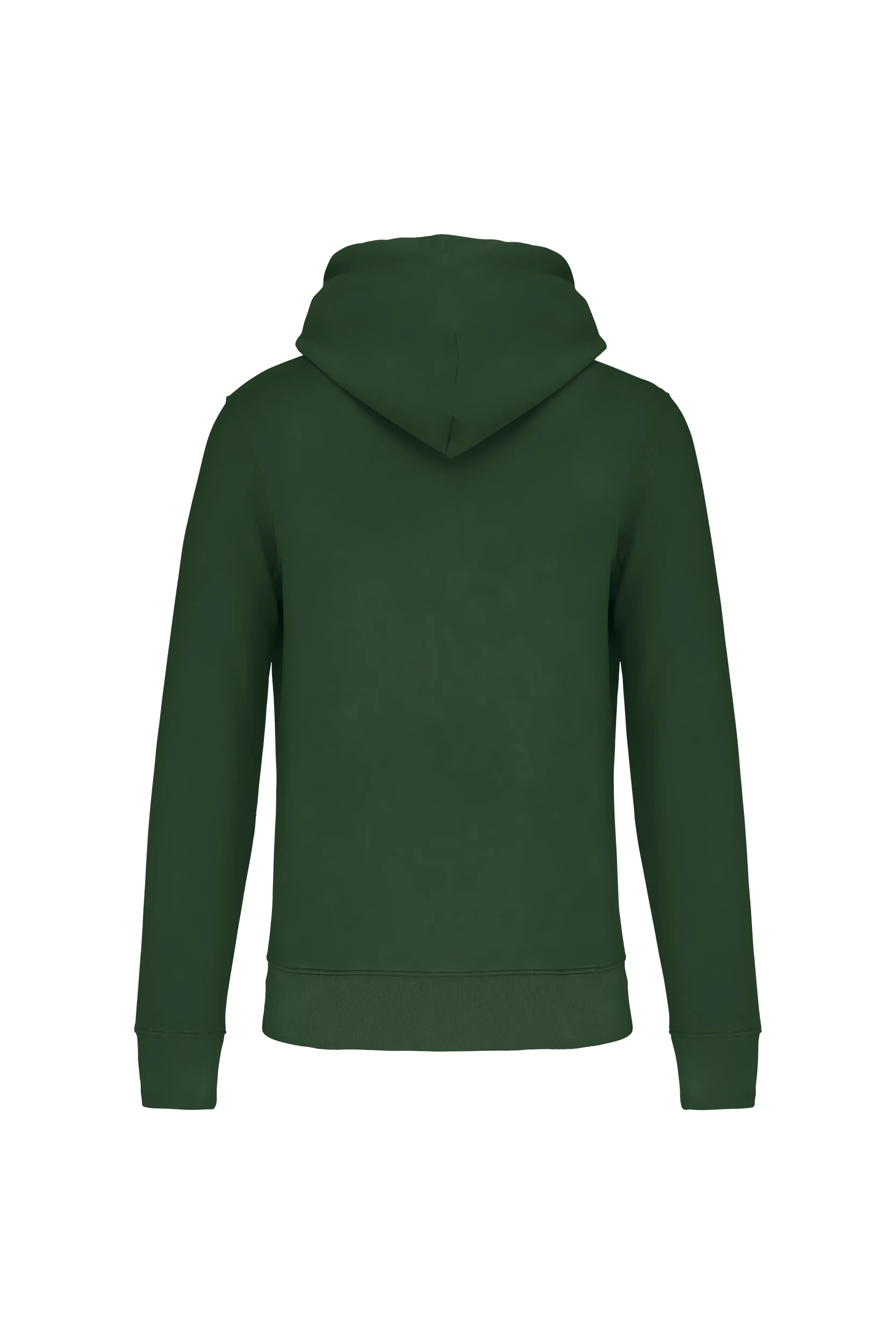 Sweat-shirt écoresponsable à capuche vert forêt